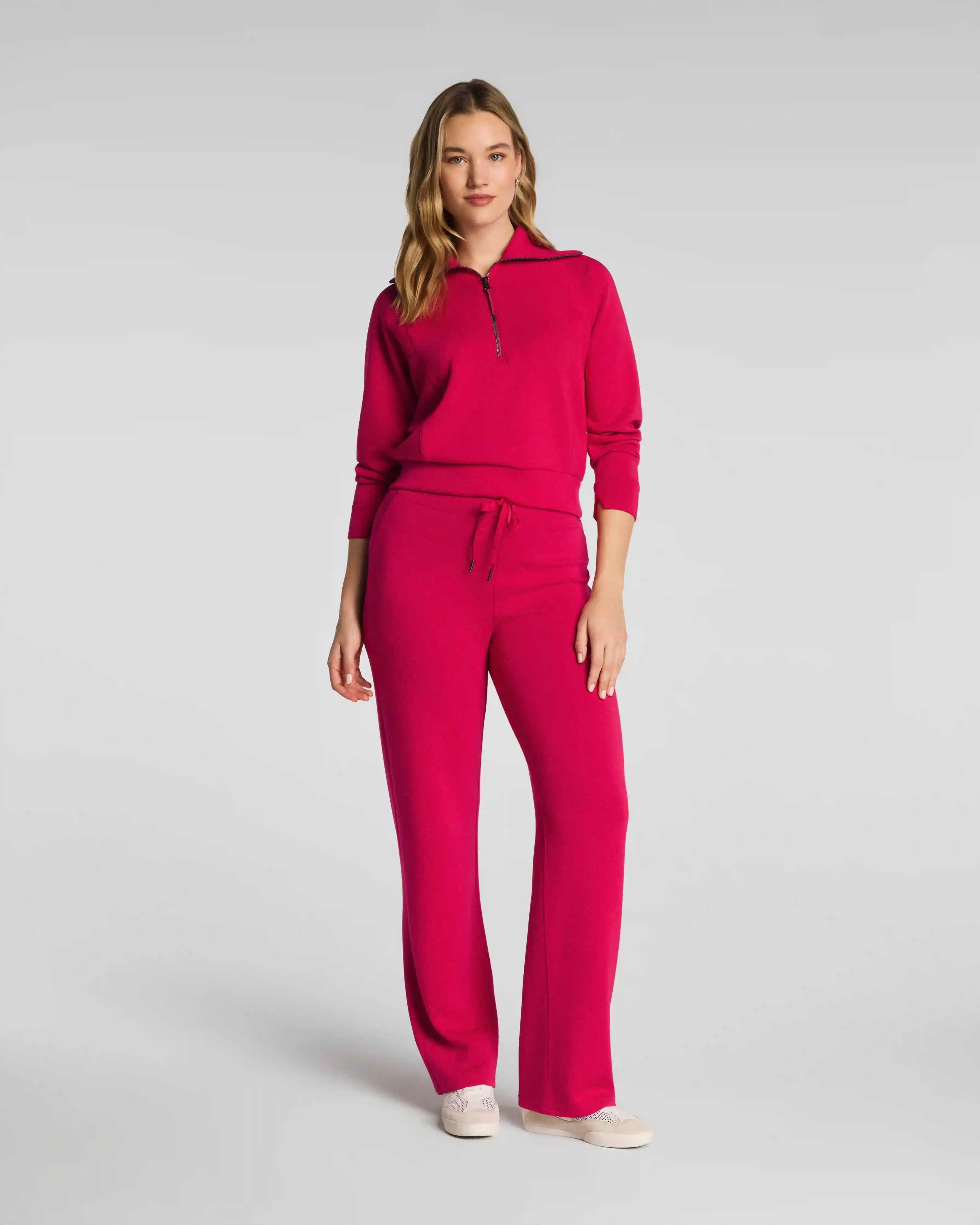 SPANX AirEssentials® Straight Leg Pant | Fuchsia