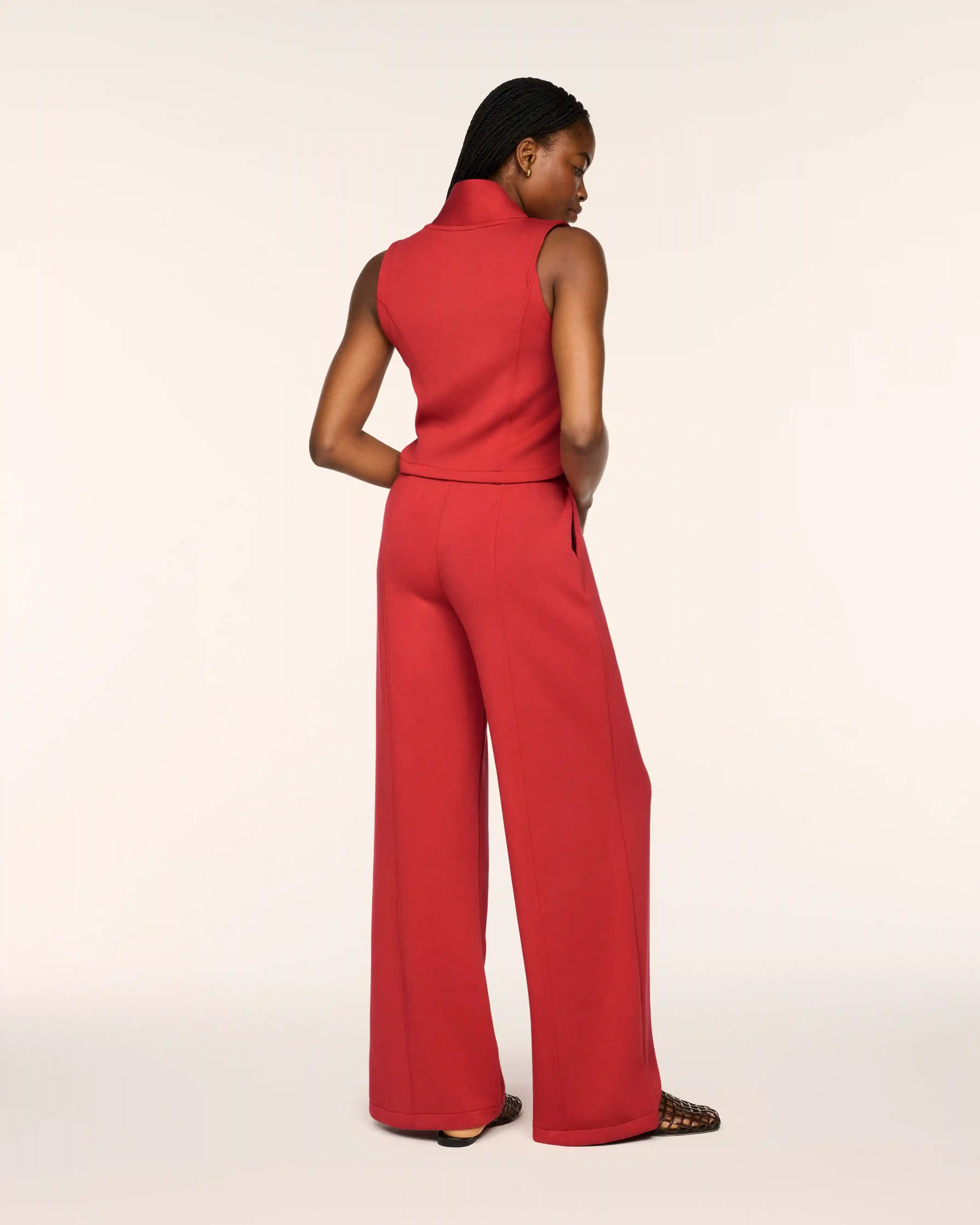 Alternative view of SPANX AirEssentials® Shawl Collar Half Zip Jumpsuit | Lip Stain