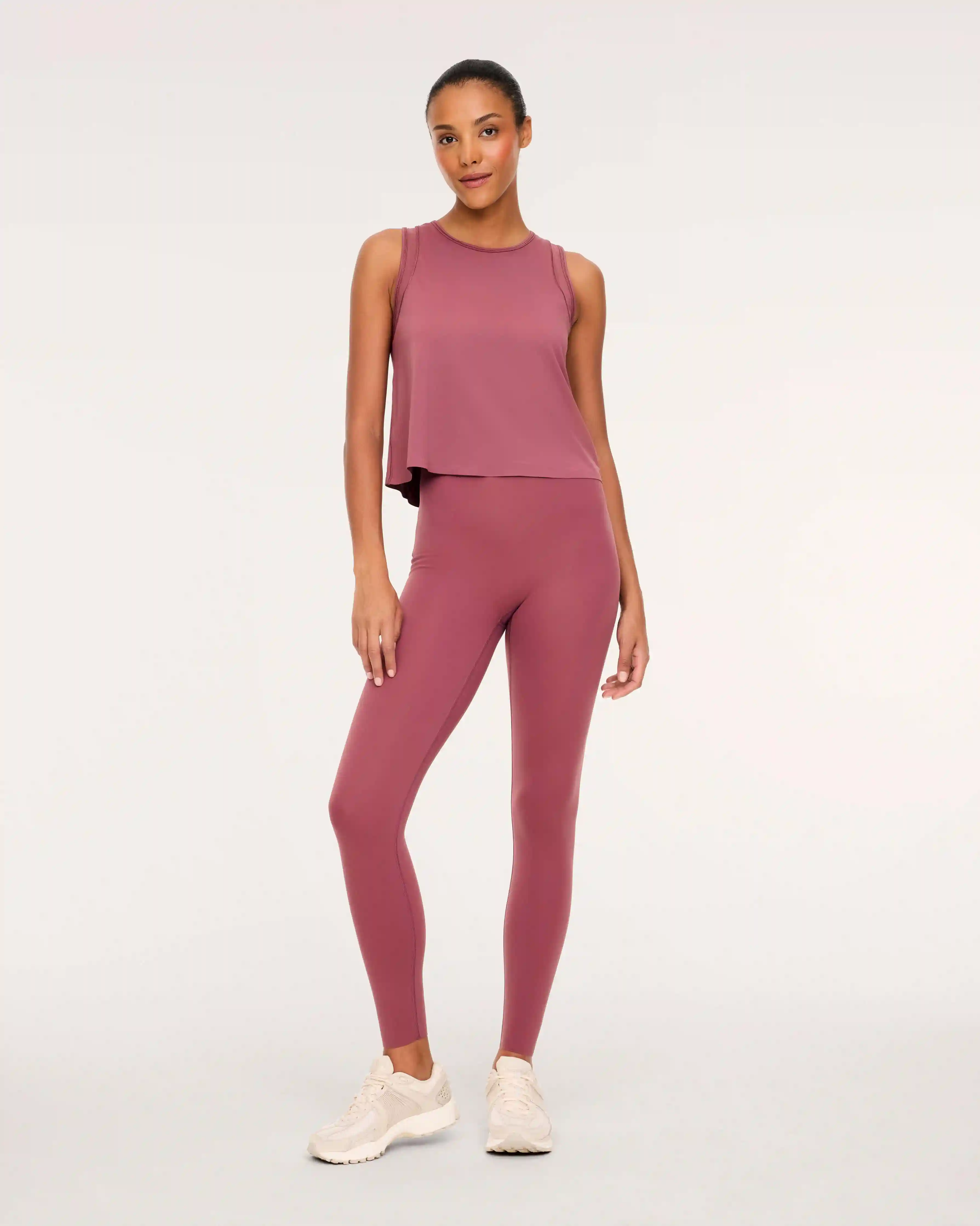 SPANXshape® BodyLine Full-Length Leggings with Mid-Tummy Compression | Rum Raisin