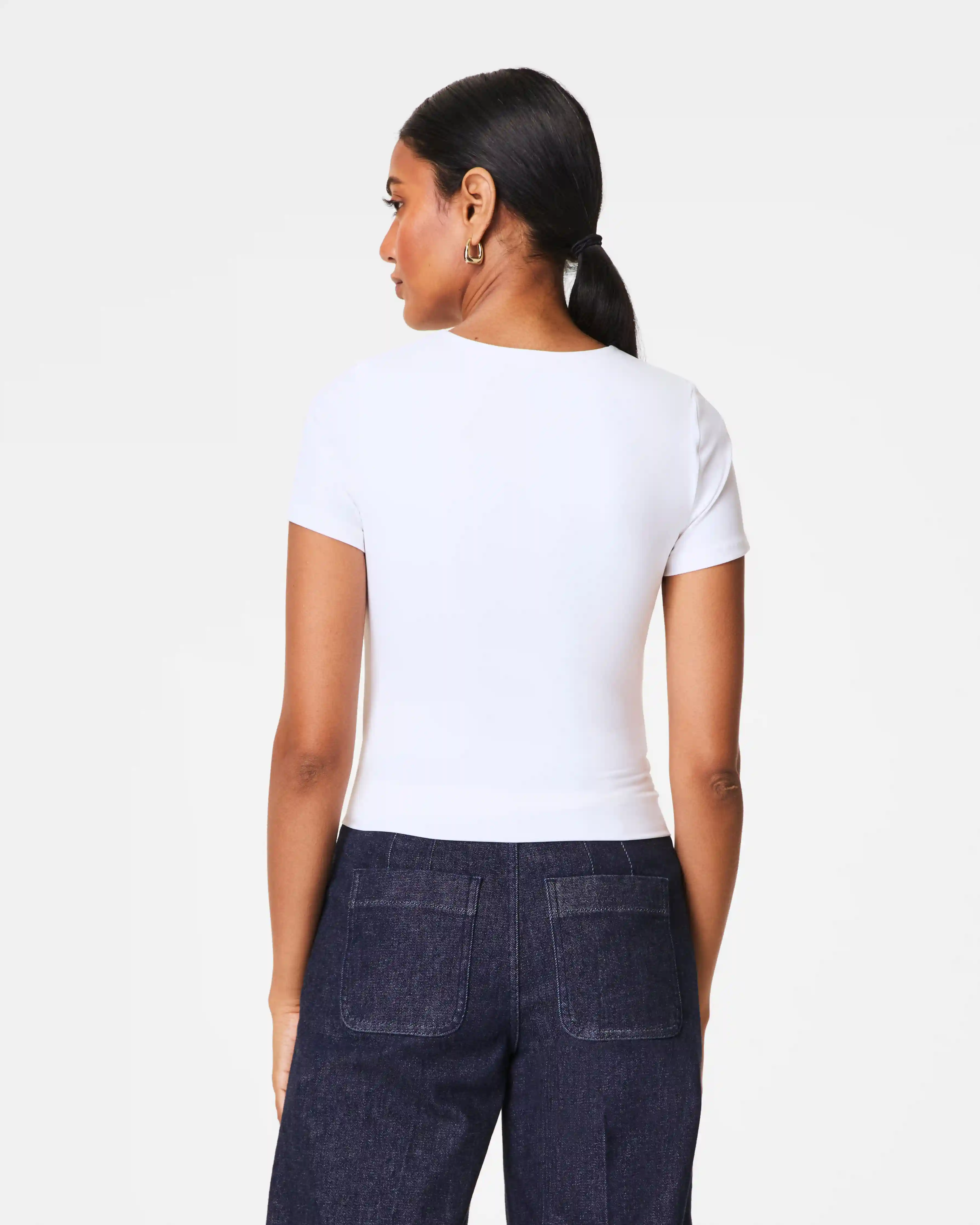 Alternative view of SPANXsmooth®  Jersey Crewneck Tee | Classic White