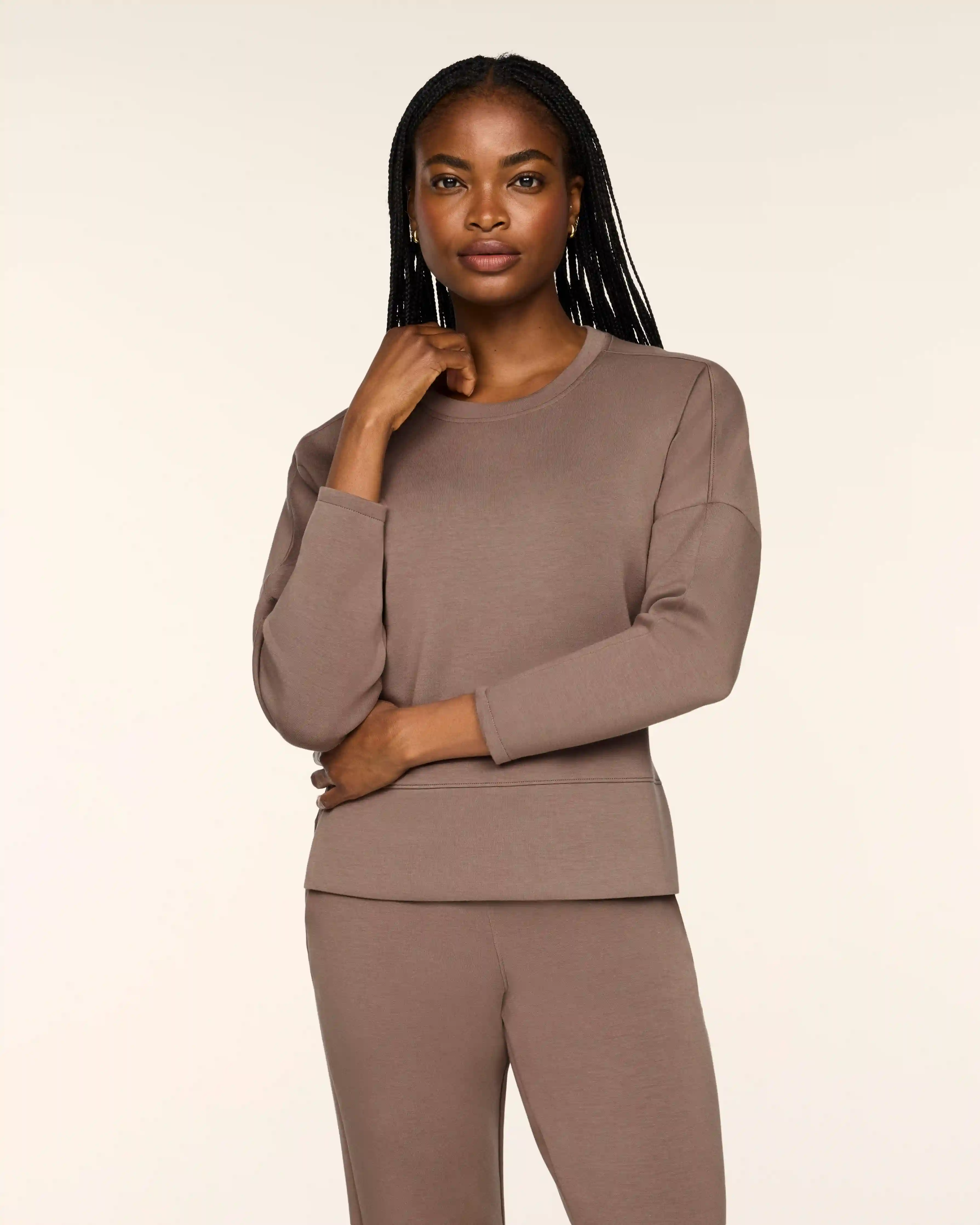 SPANX AirEssentials® Crewneck Long Sleeve Top | Ironstone