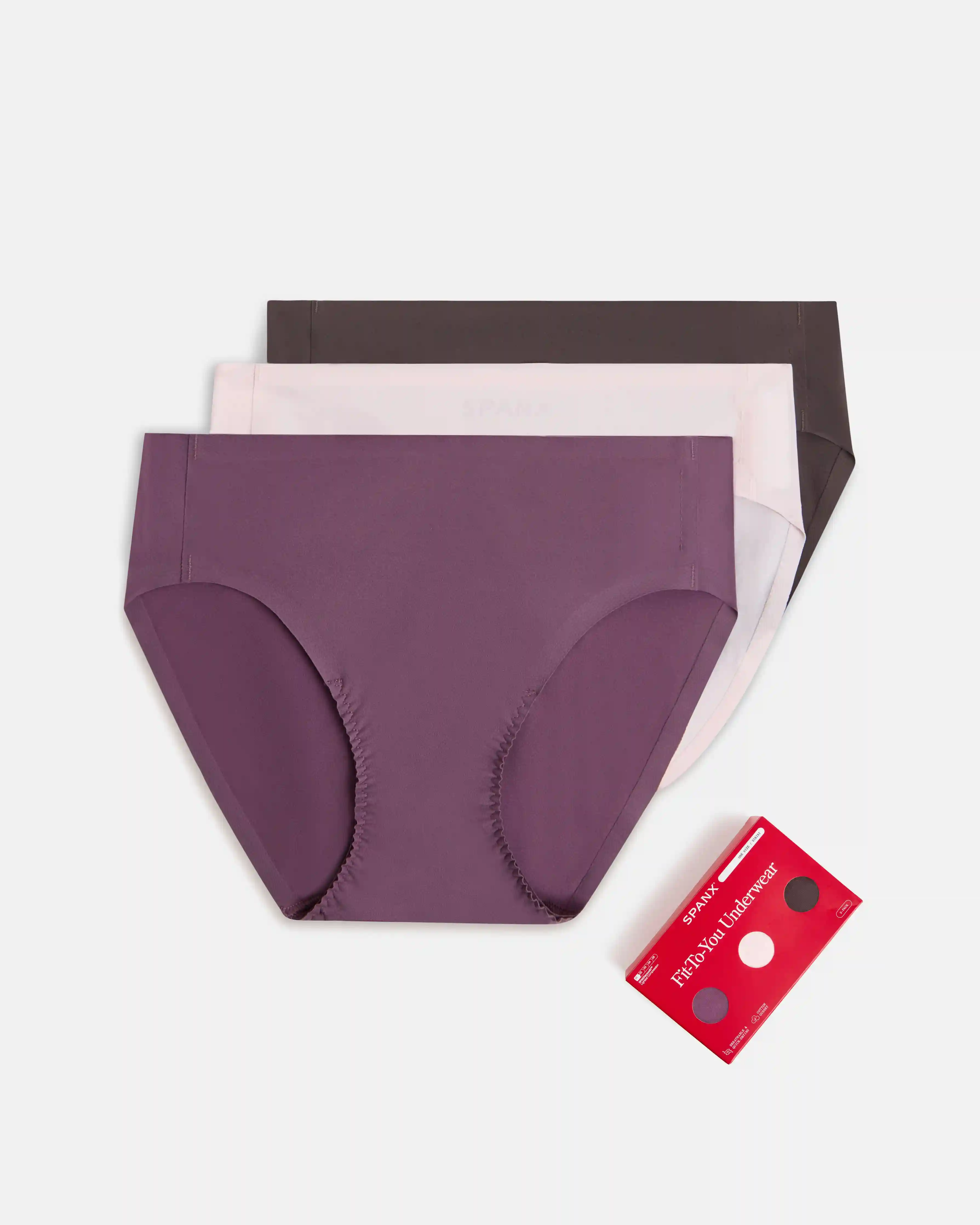 SPANXsmooth®  Fit-To-You Bikini 3-Pack Box | Prune/Rosebud/Dark Cacao