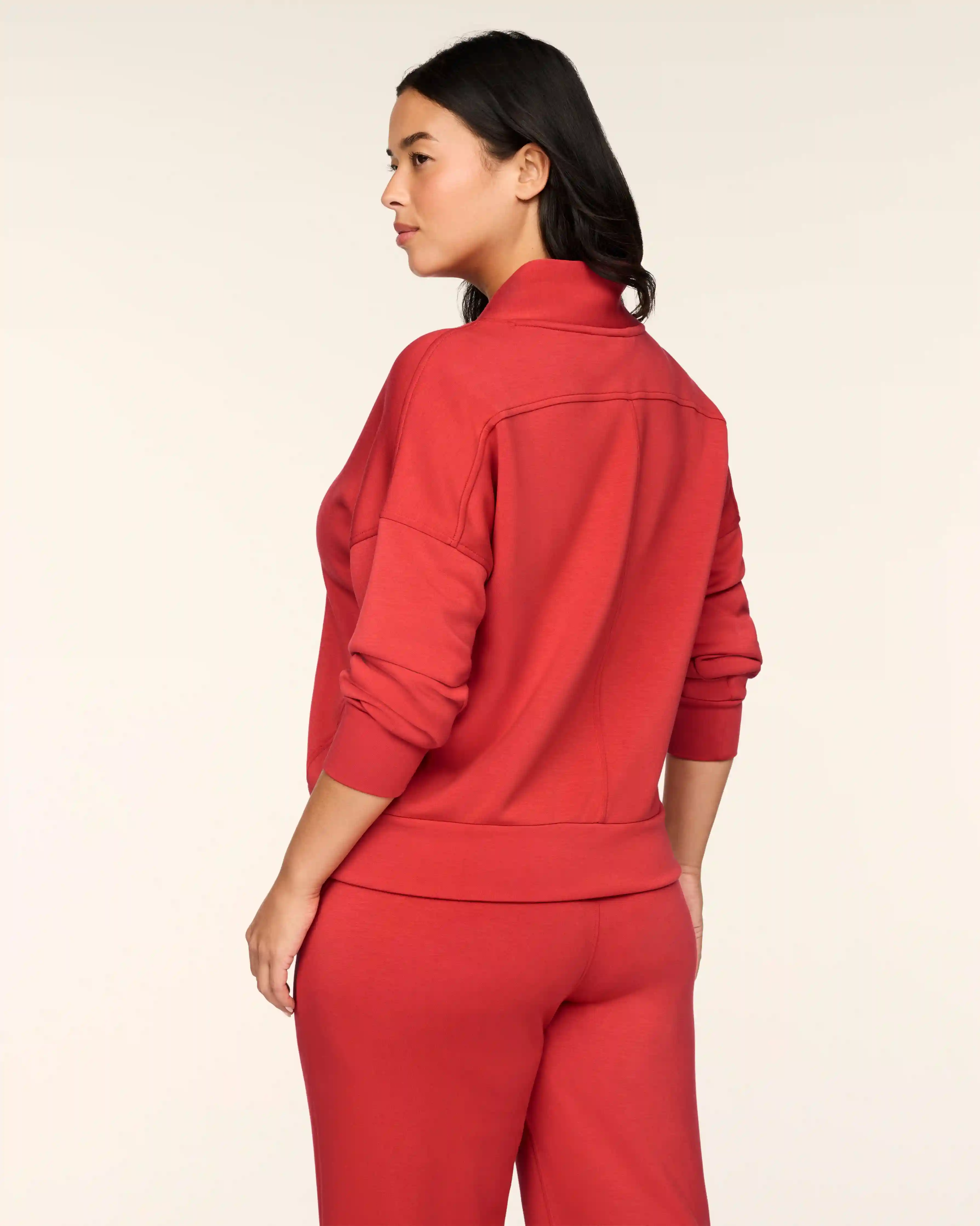 Alternative view of SPANX AirEssentials® Shawl Collar Half Zip | Lip Stain