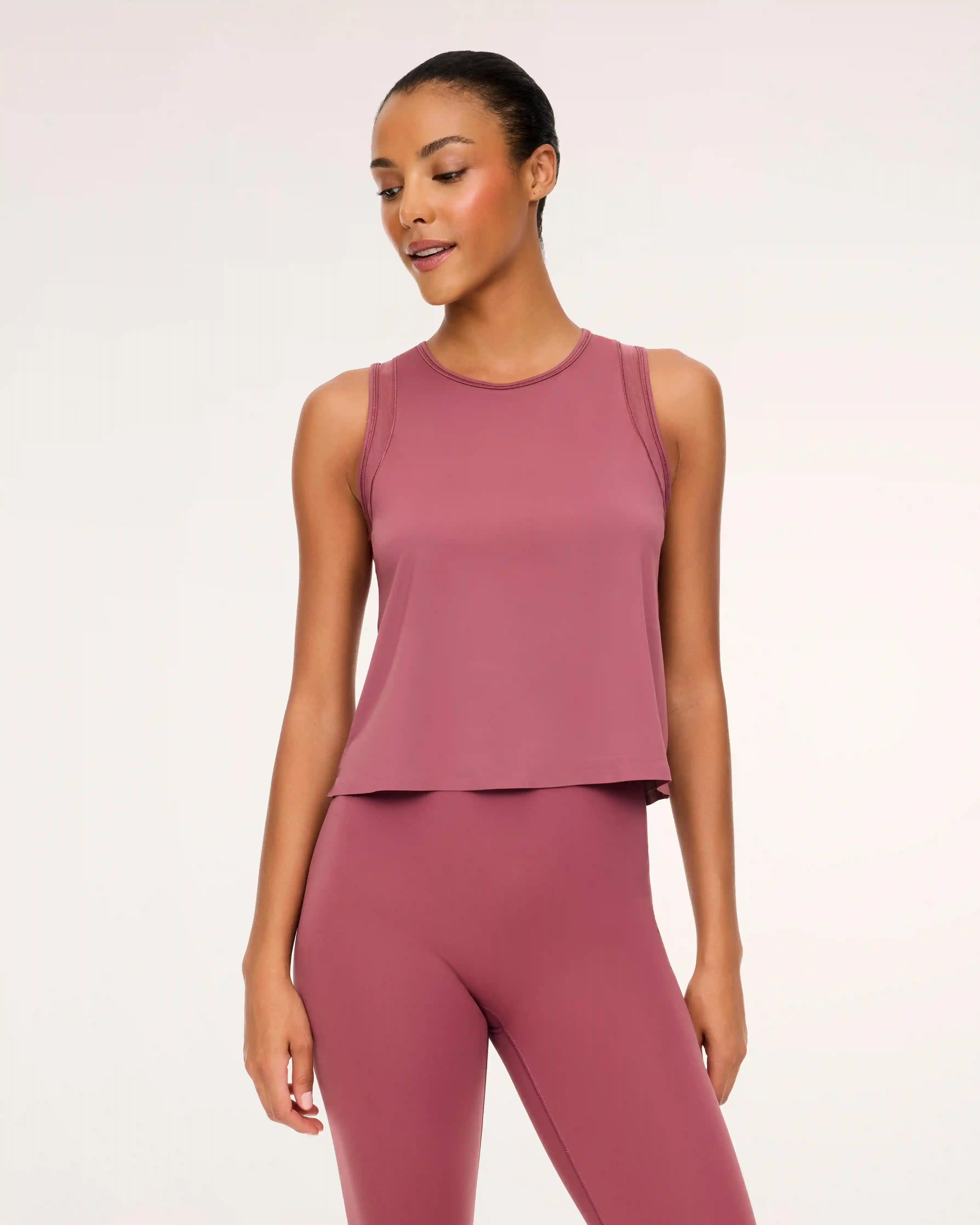 SPANX® BodyLine Sheerious Crewneck Tank | Rum Raisin