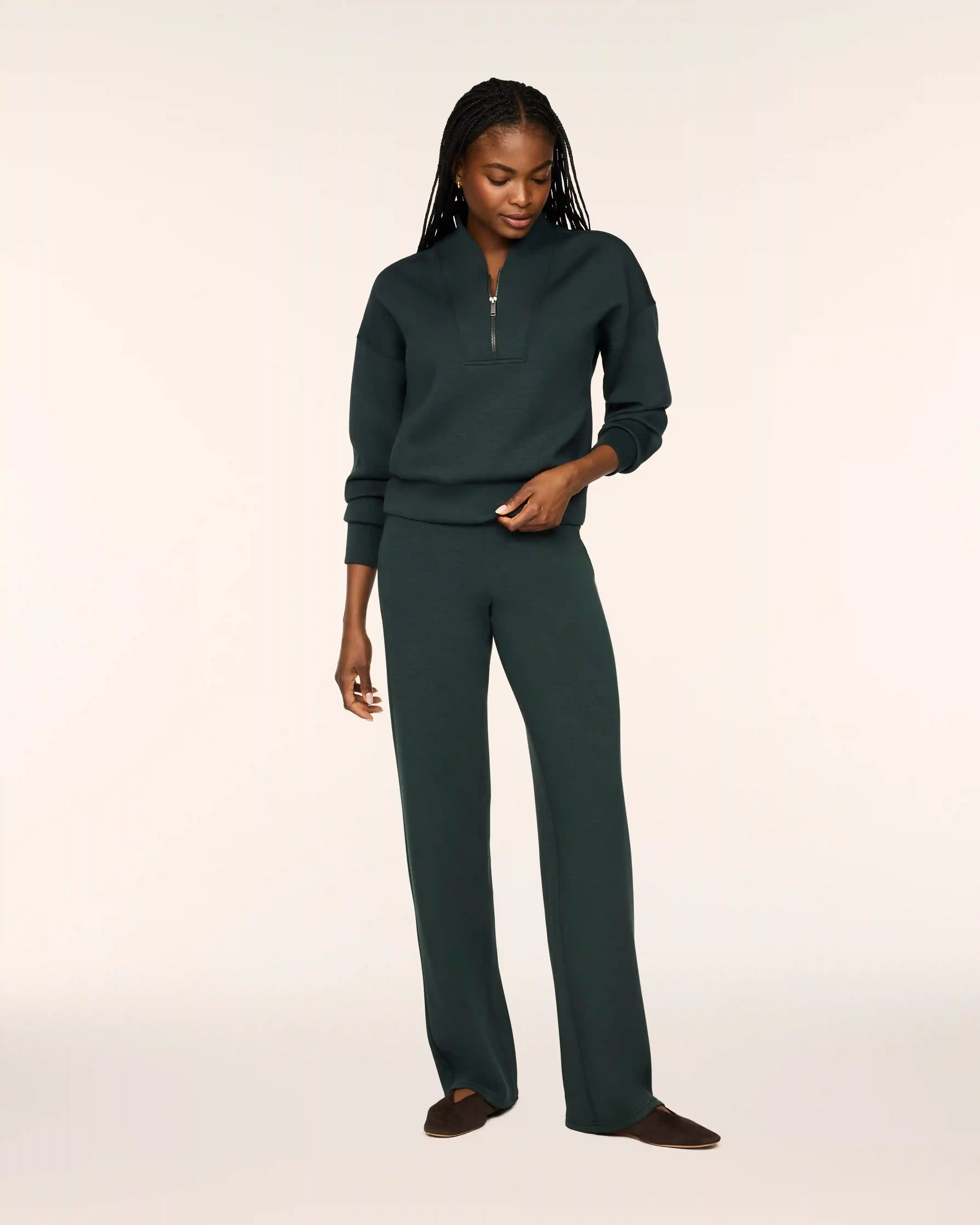 SPANX AirEssentials® Straight Leg Pant | Night Forest Heather
