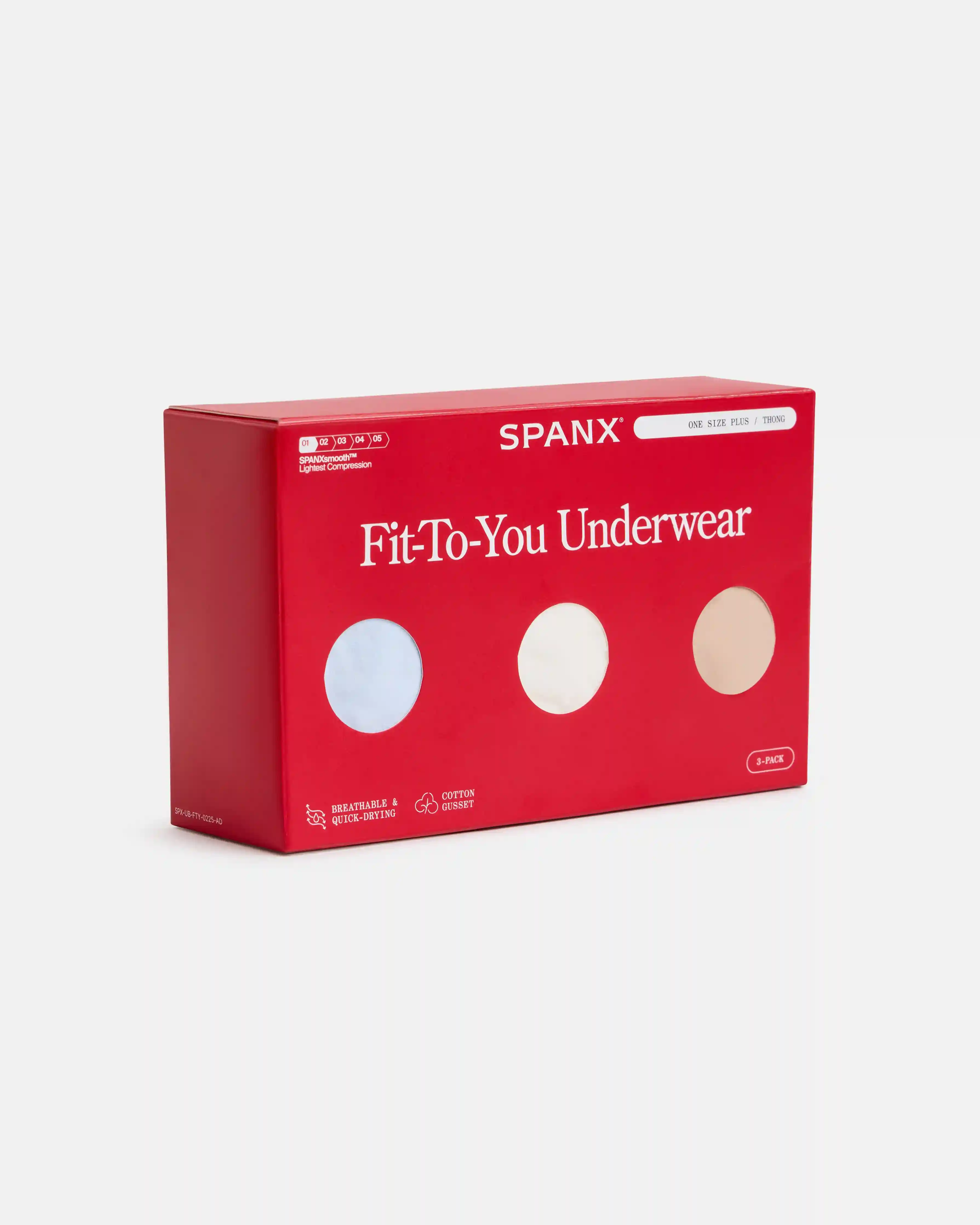 Alternative view of SPANXsmooth®  Fit-To-You Thong 3-Pack Box | Summit/Powder/Frappe