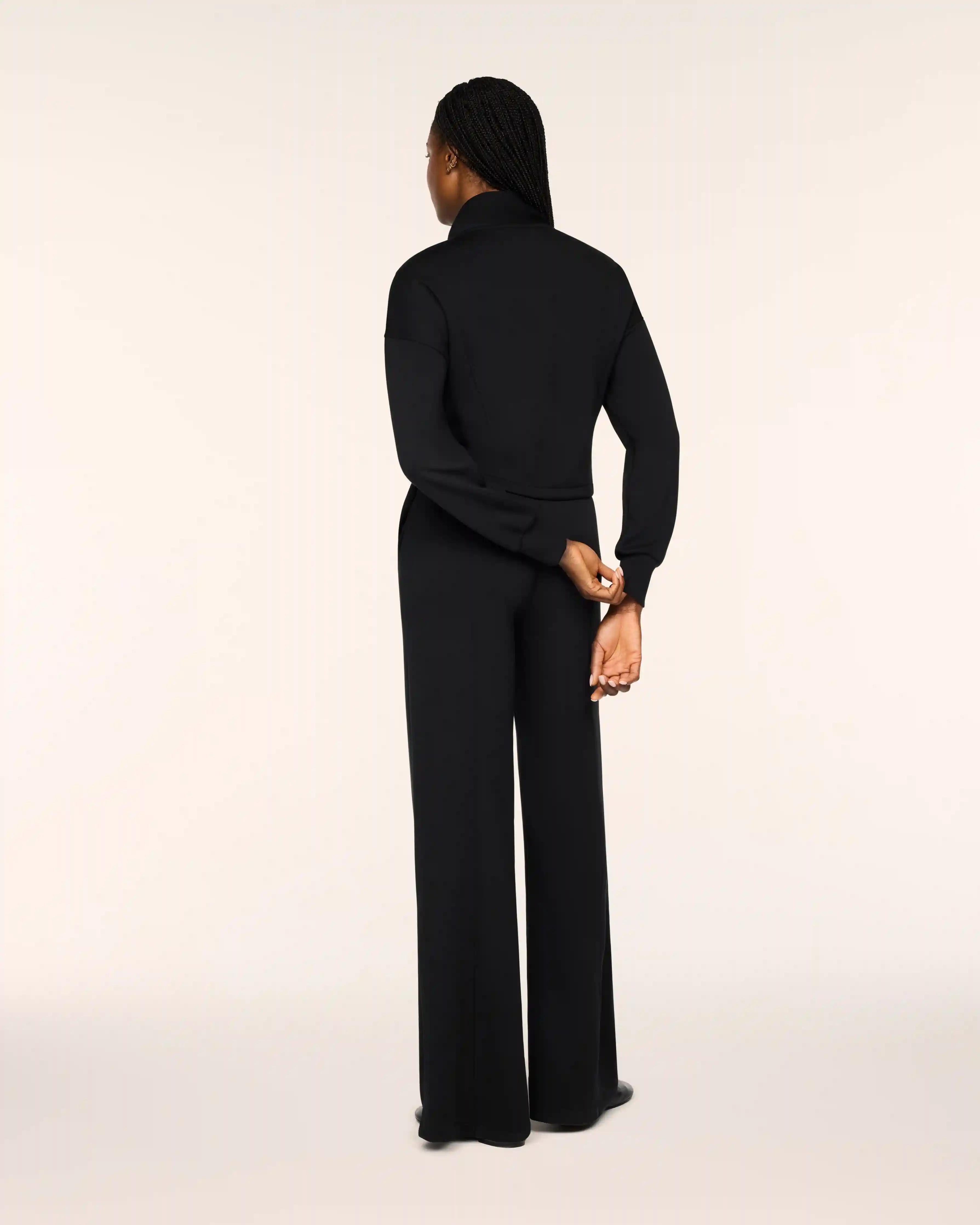 Alternative view of SPANX AirEssentials® Long Sleeve Shawl Collar Jumpsuit | Very Black
