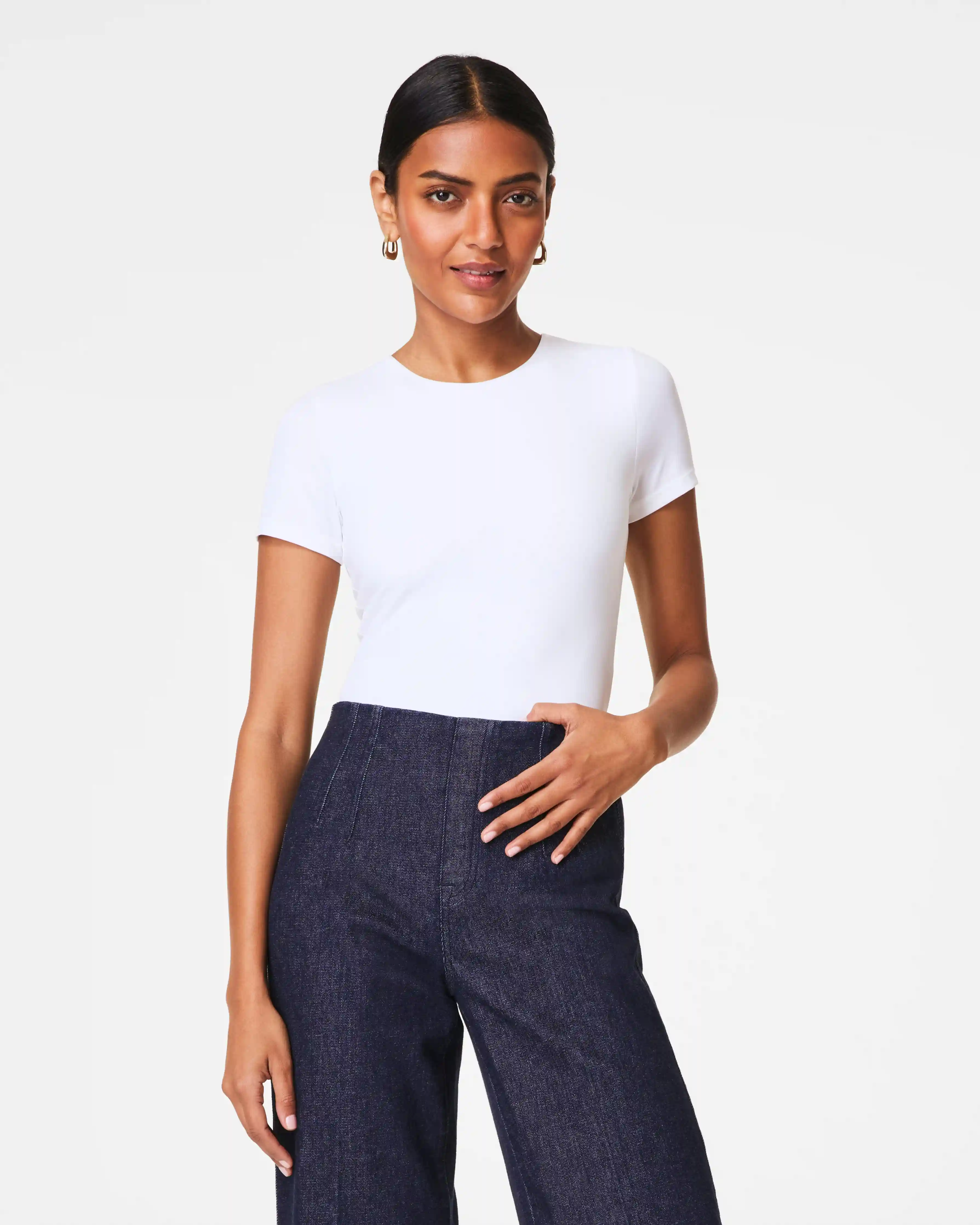 SPANXsmooth®  Jersey Crewneck Tee | Classic White