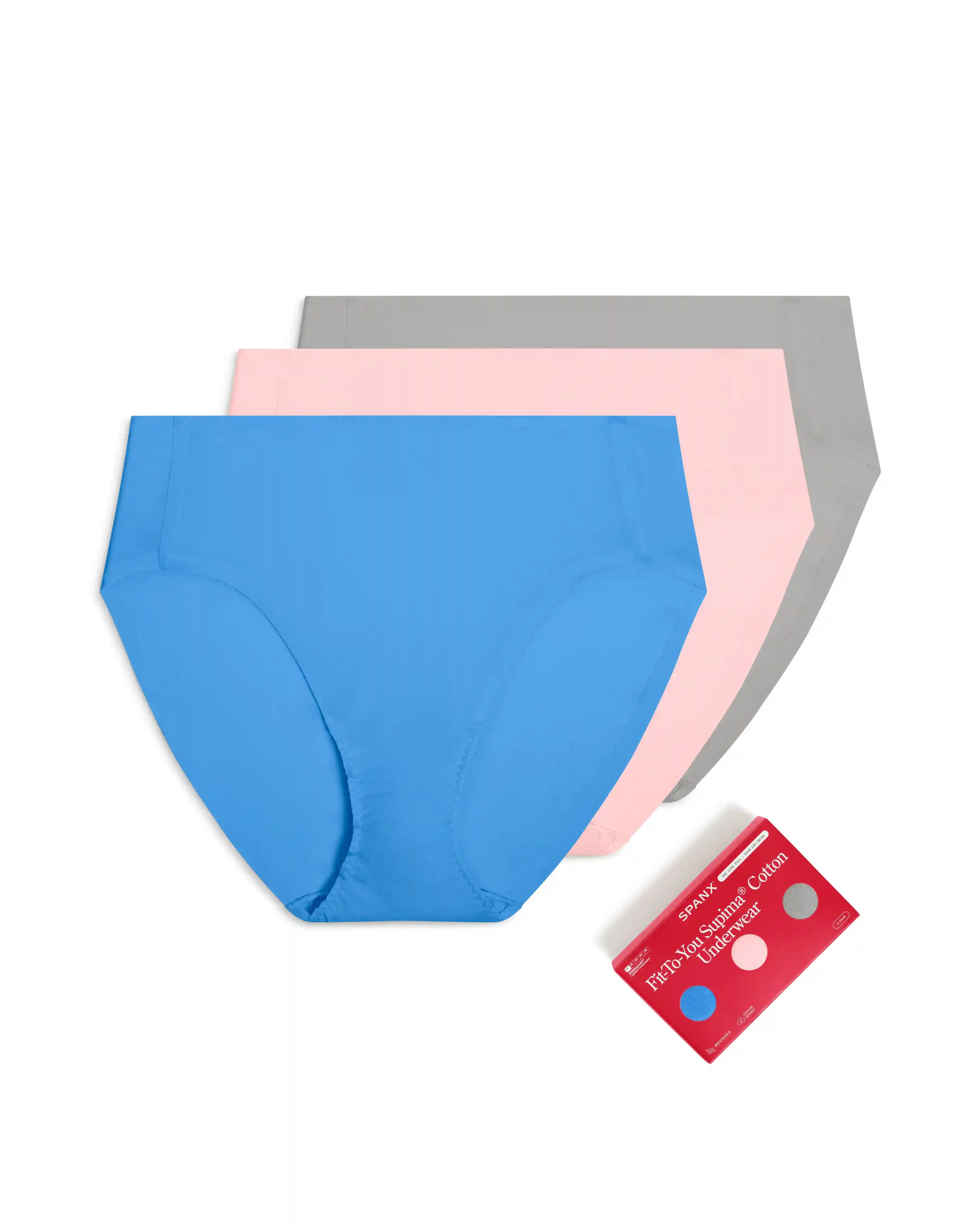 SPANXsmooth®  Fit-To-You Supima® Cotton Brief 3-Pack | Aster/Rosebud/Basalt