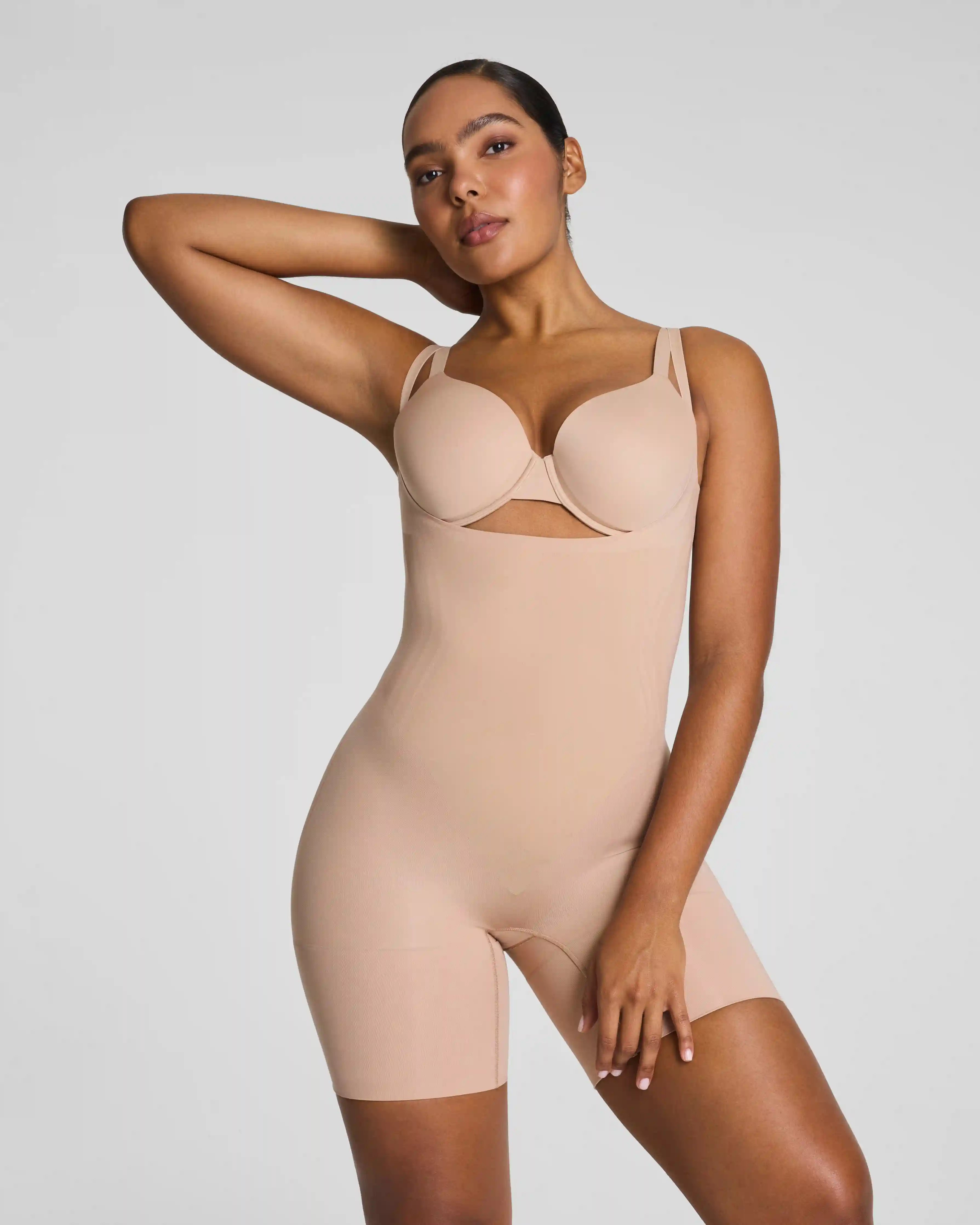 SPANXsculpt®  GoFigure Open-Bust Mid-Thigh Bodysuit | Chai