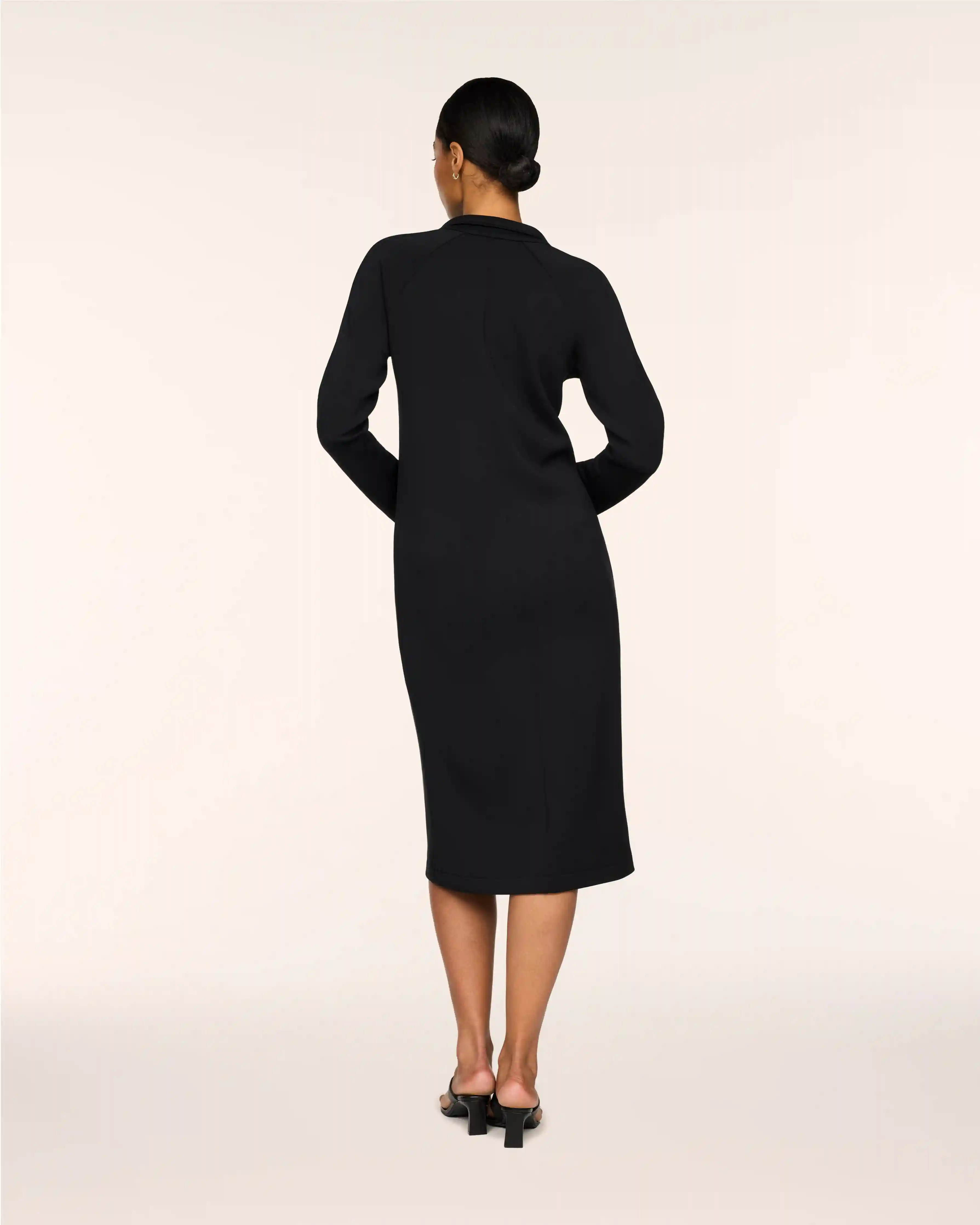 Alternative view of SPANX AirEssentials® Pintuck Zip Front Maxi Dress | Very Black