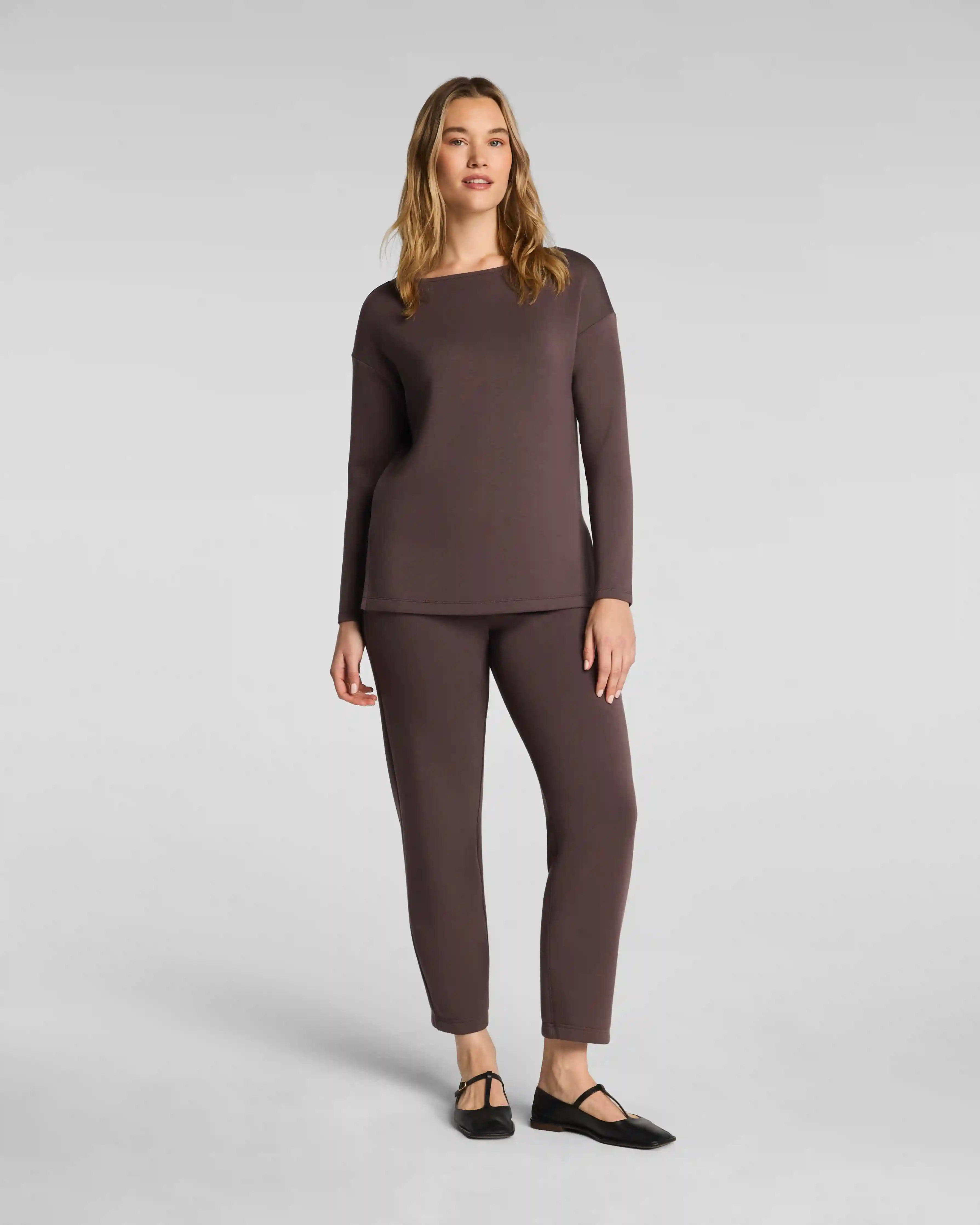 Alternative view of SPANX AirEssentials® Slim Straight Pant | Dark Cacao