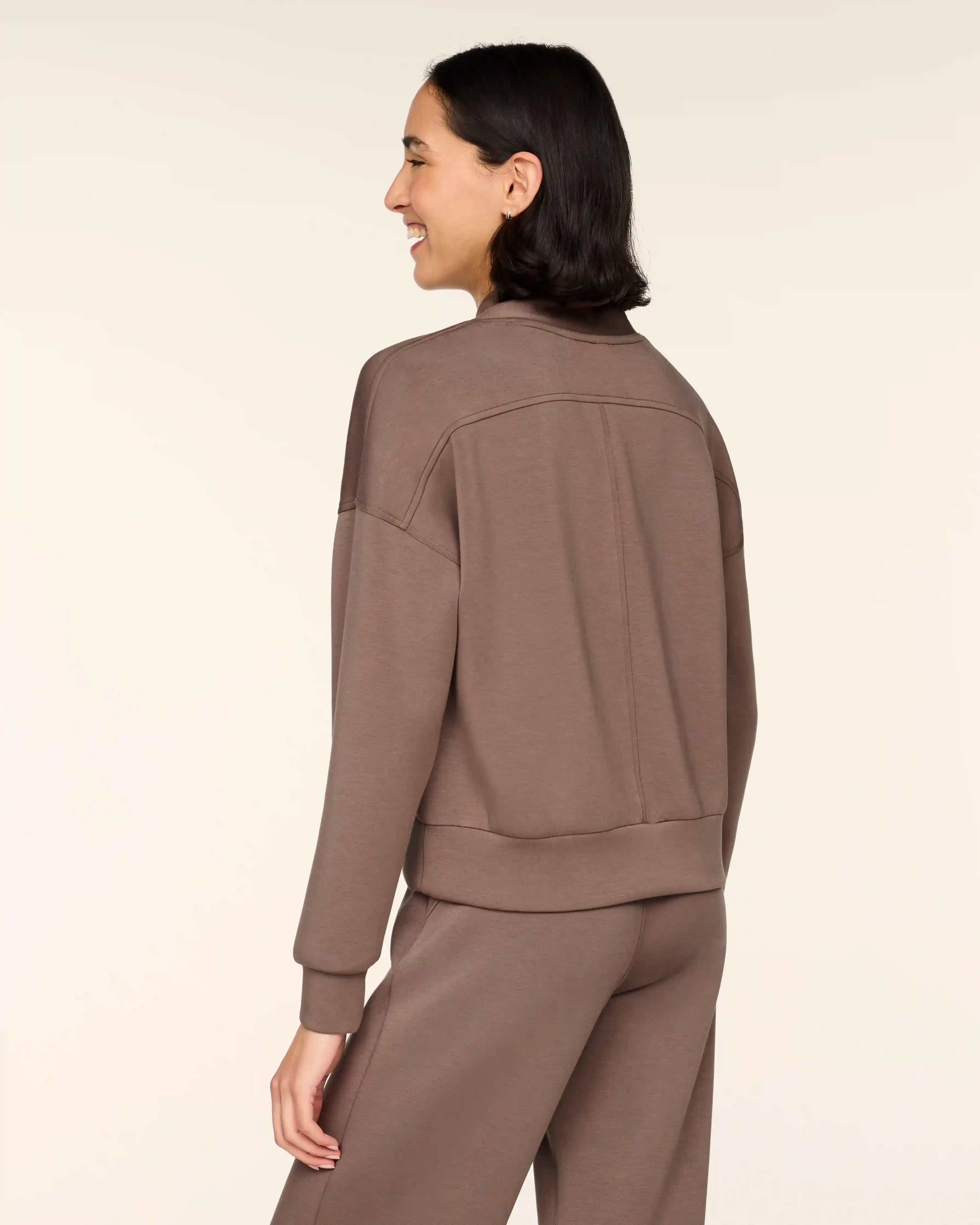 Alternative view of SPANX AirEssentials® Shawl Collar Half Zip | Ironstone