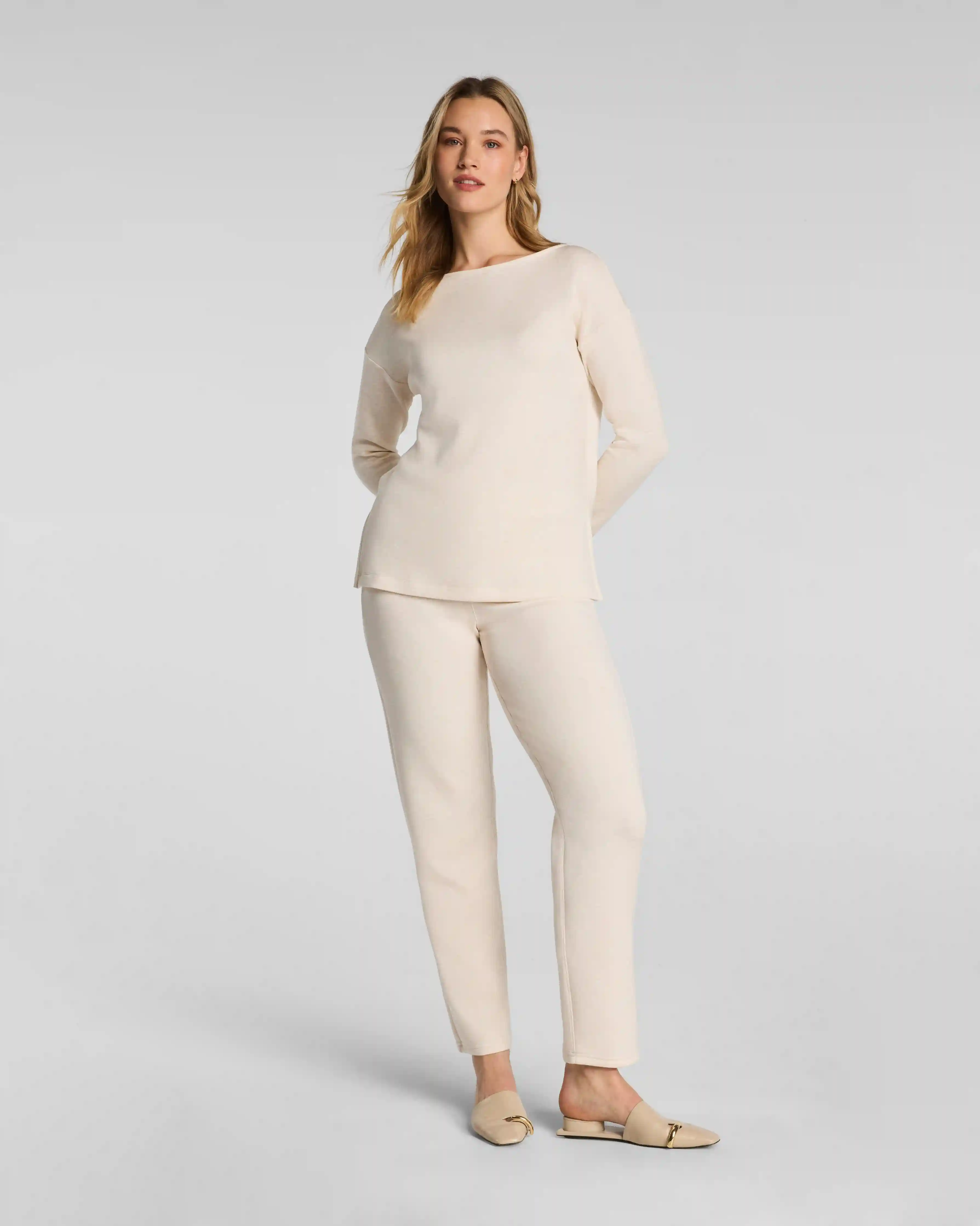 SPANX AirEssentials® Slim Straight Pant | Oatmeal Heather