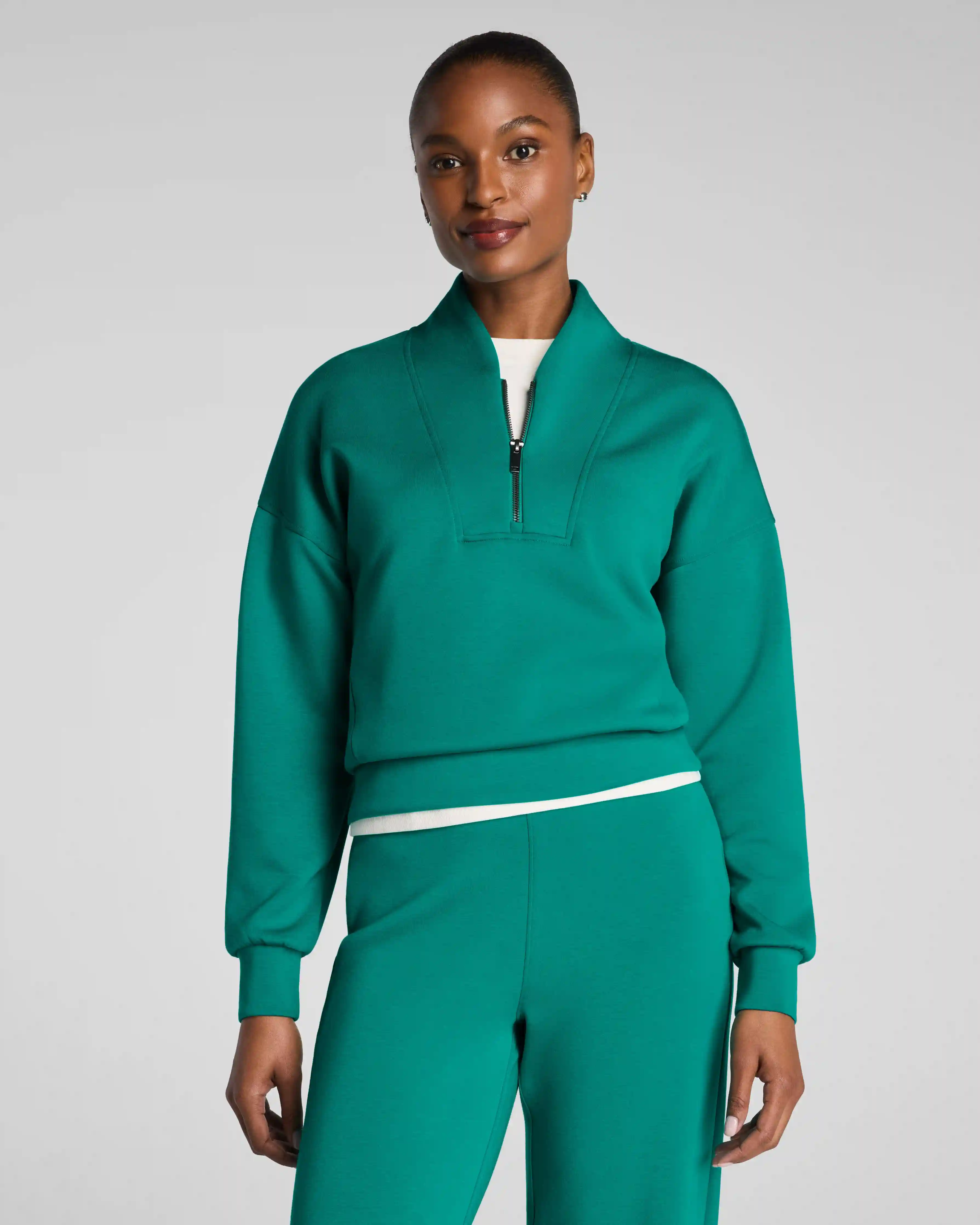 SPANX AirEssentials® Shawl Collar Half Zip | Jade