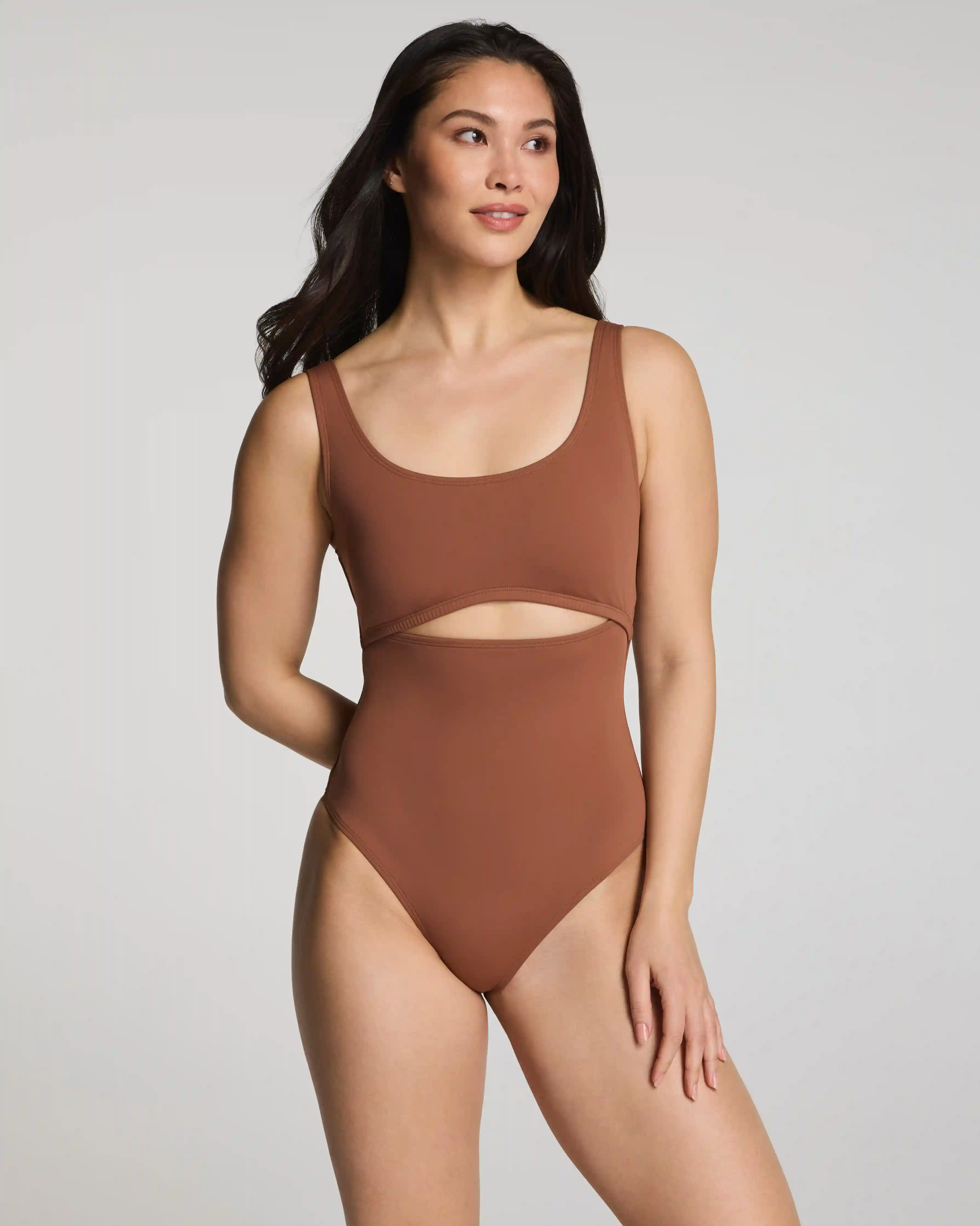 SPANXshape® Swim Cutout One Piece | Caraway