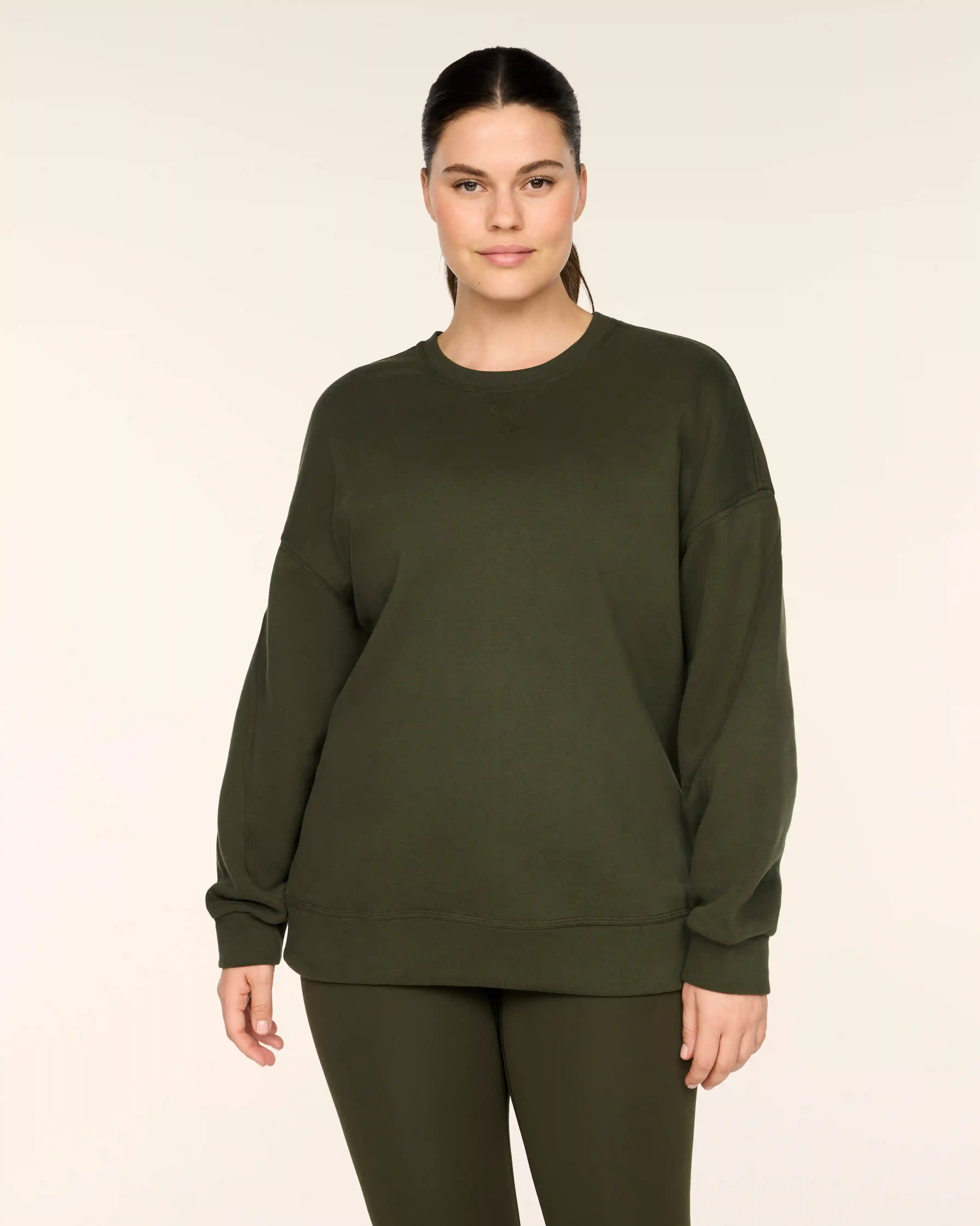 SPANX® BoostUp Cotton Fleece Crewneck Tunic | Monstera