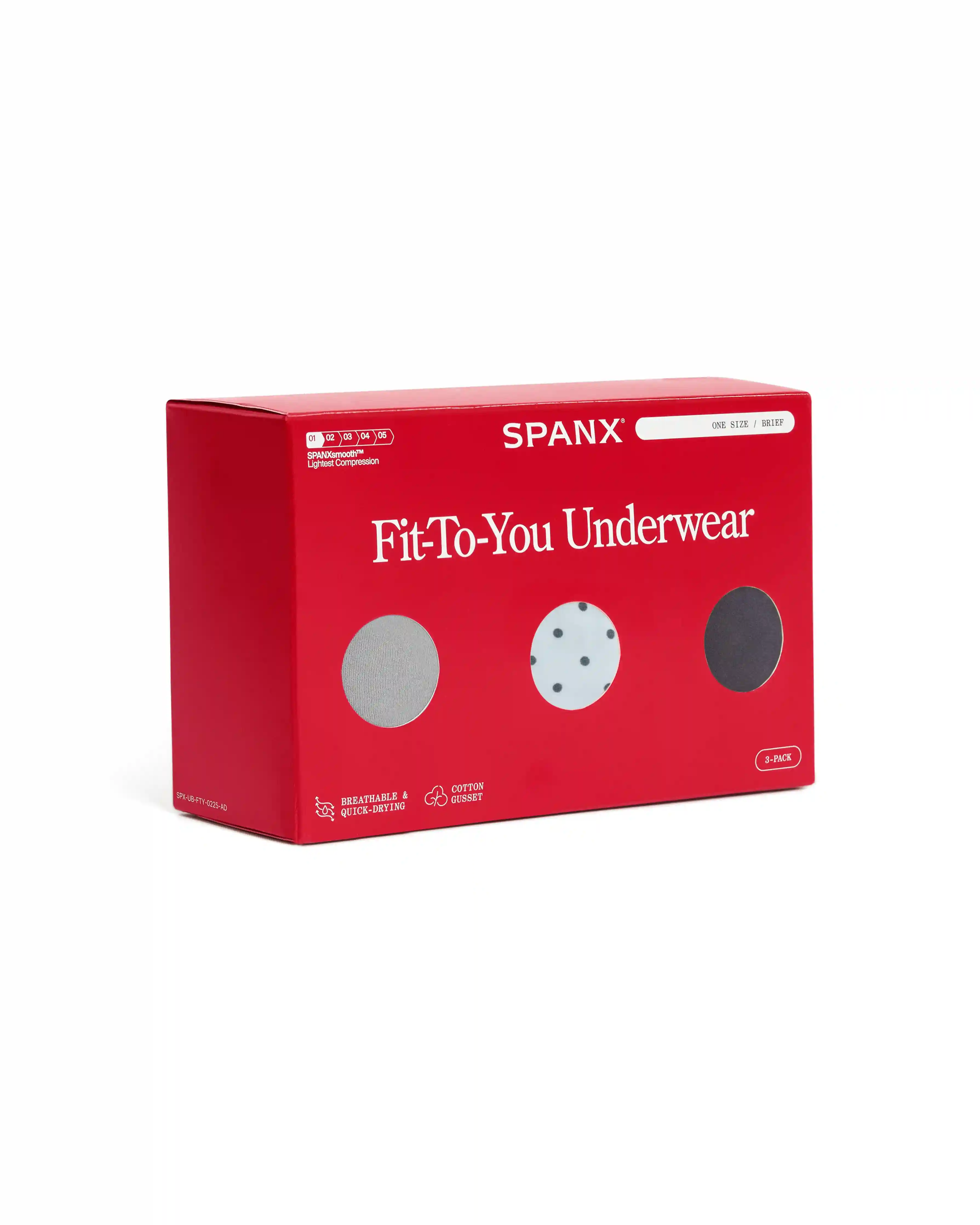 Alternative view of SPANXsmooth® Fit-To-You Brief 3-Pack Box | Basalt/Daydream Polka Dot/Dark Slate