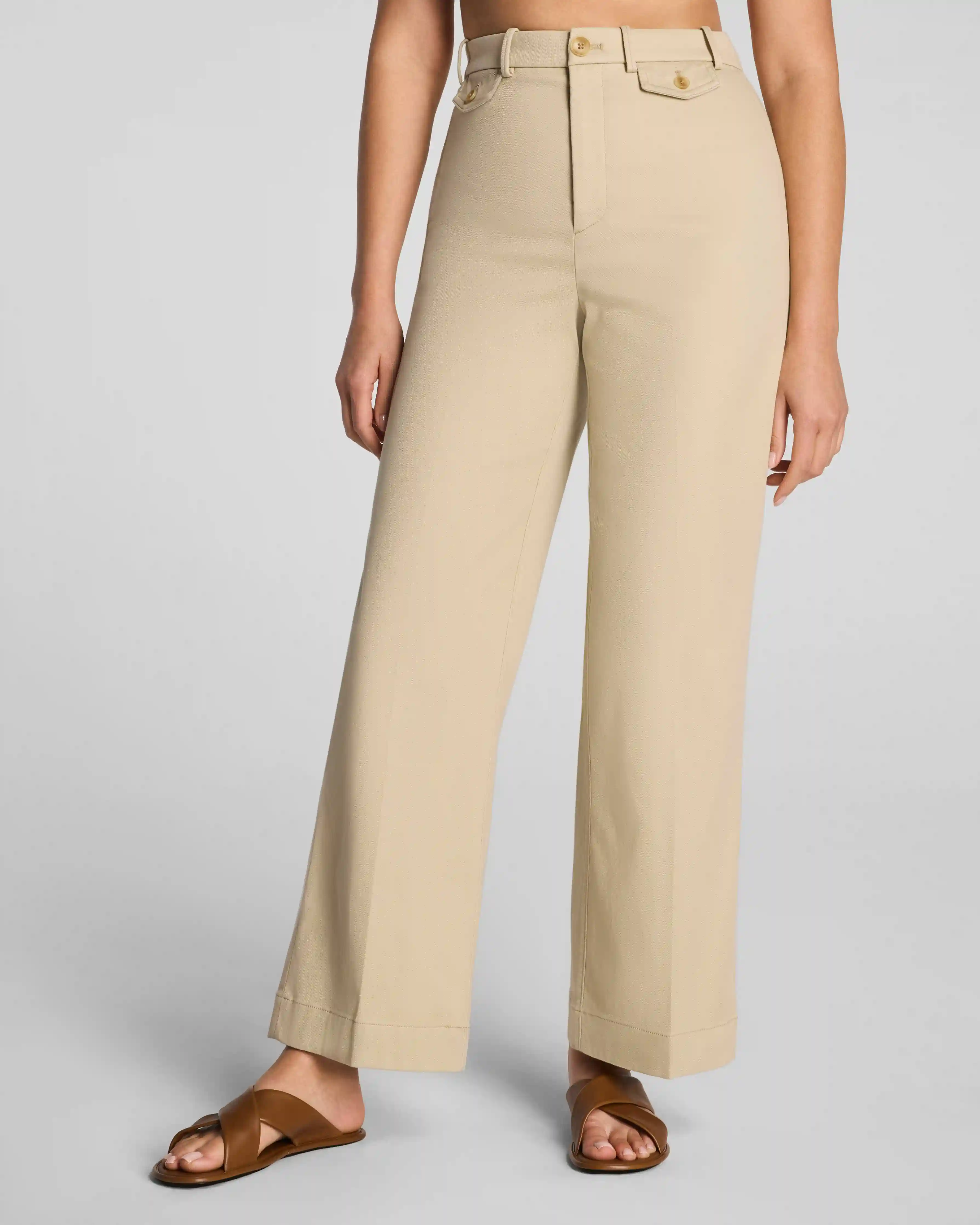 Alternative view of SPANXsupersmooth®  Stretch Twill Cropped Easy Flare Pant | Sandbar