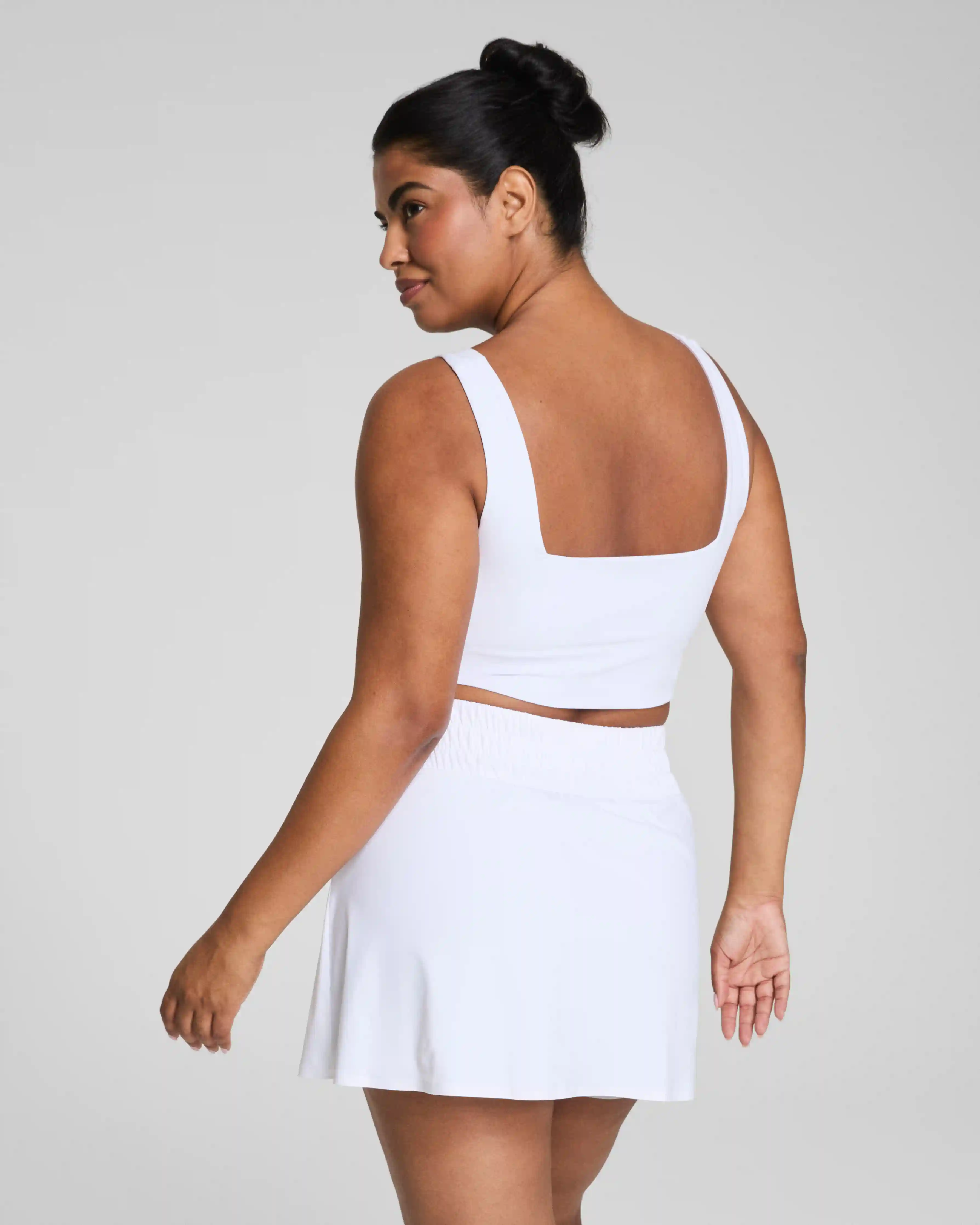 Alternative view of SPANX® BoostUp Cropped Square Neck Shelf Tank | Vivid White