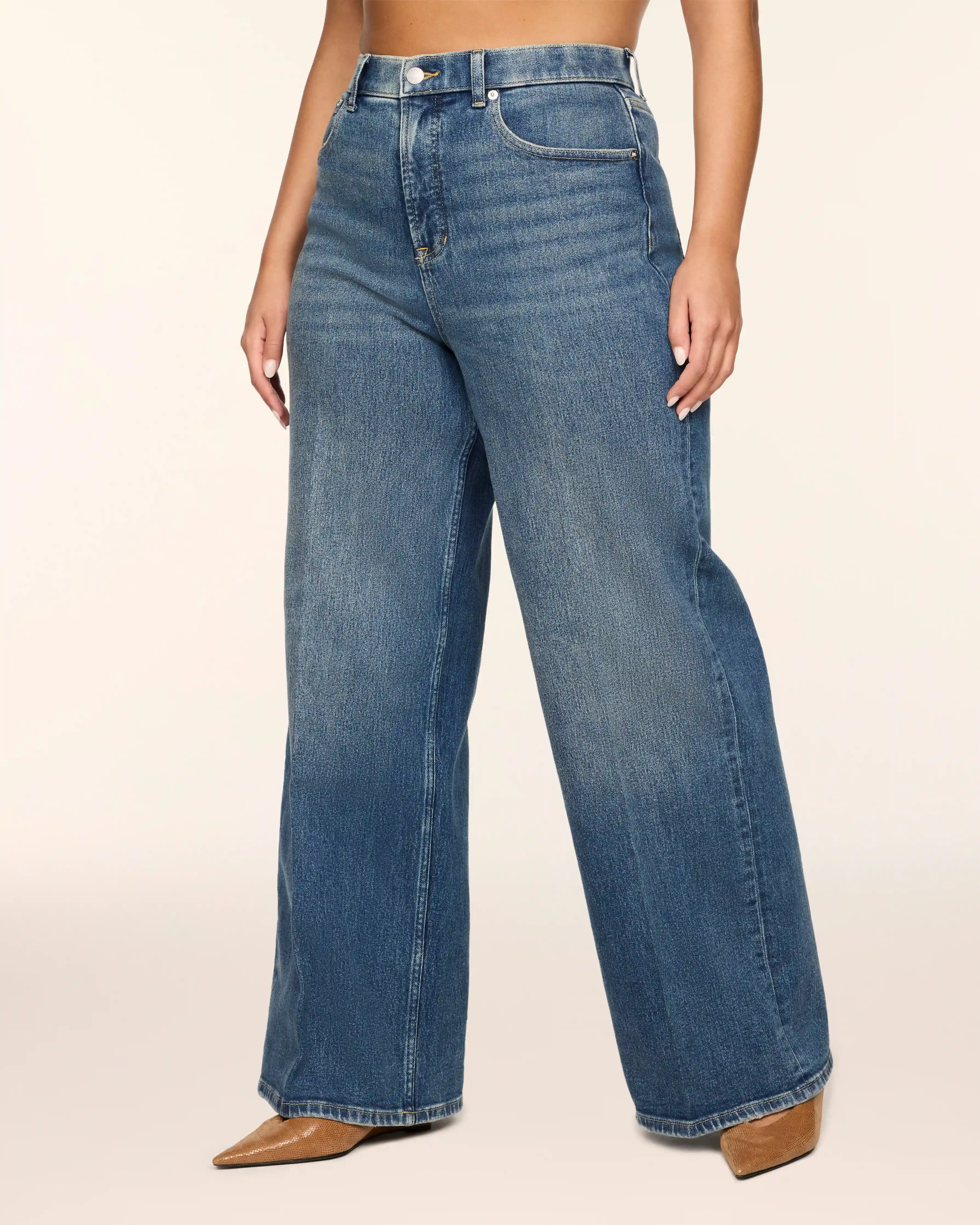 Alternative view of SPANXshape™ Authentic 360 Wide Leg Jeans | Vintage Tide