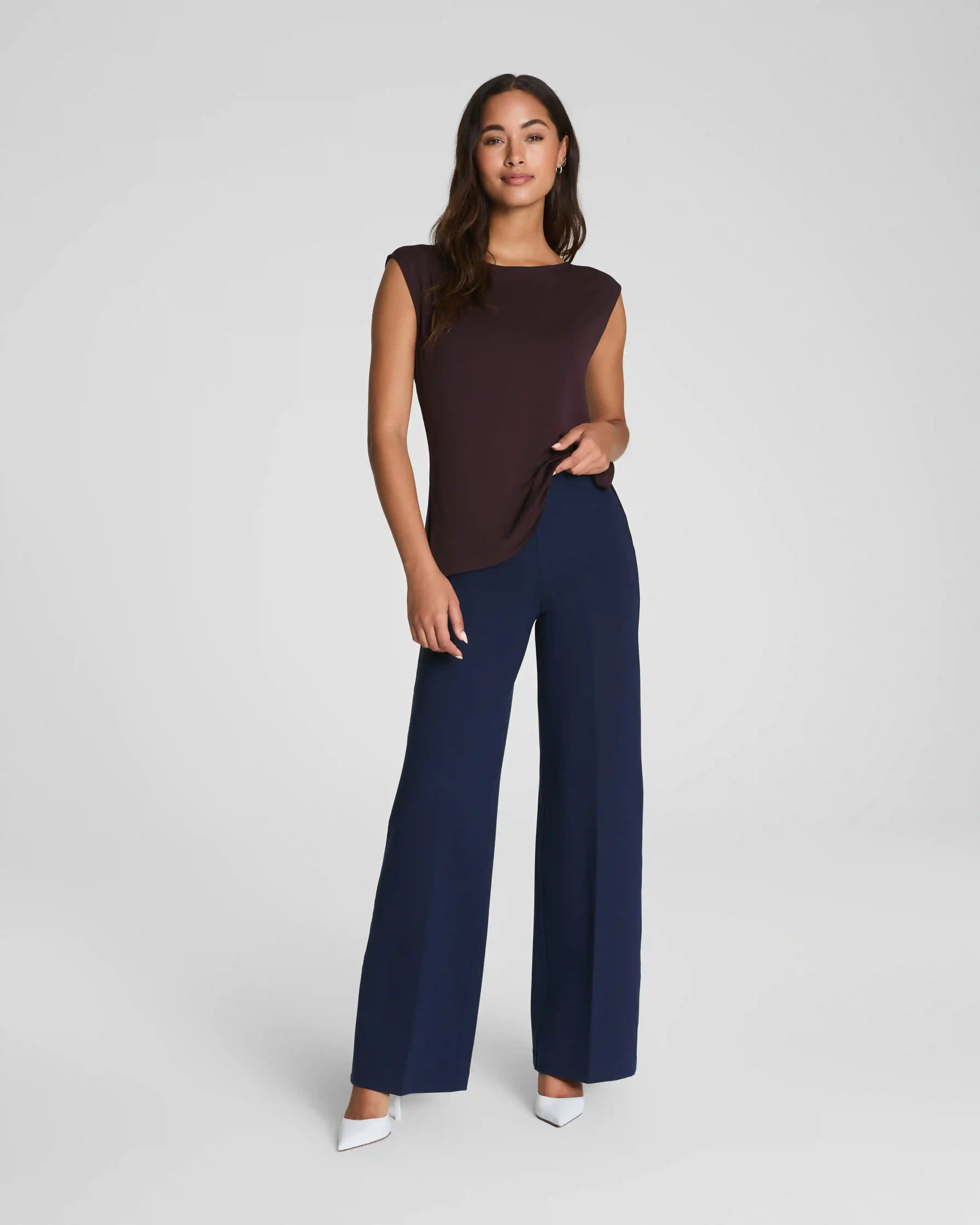 SPANXsupersmooth®  PerfectFit Ponte Wide Leg Pant | Timeless Navy