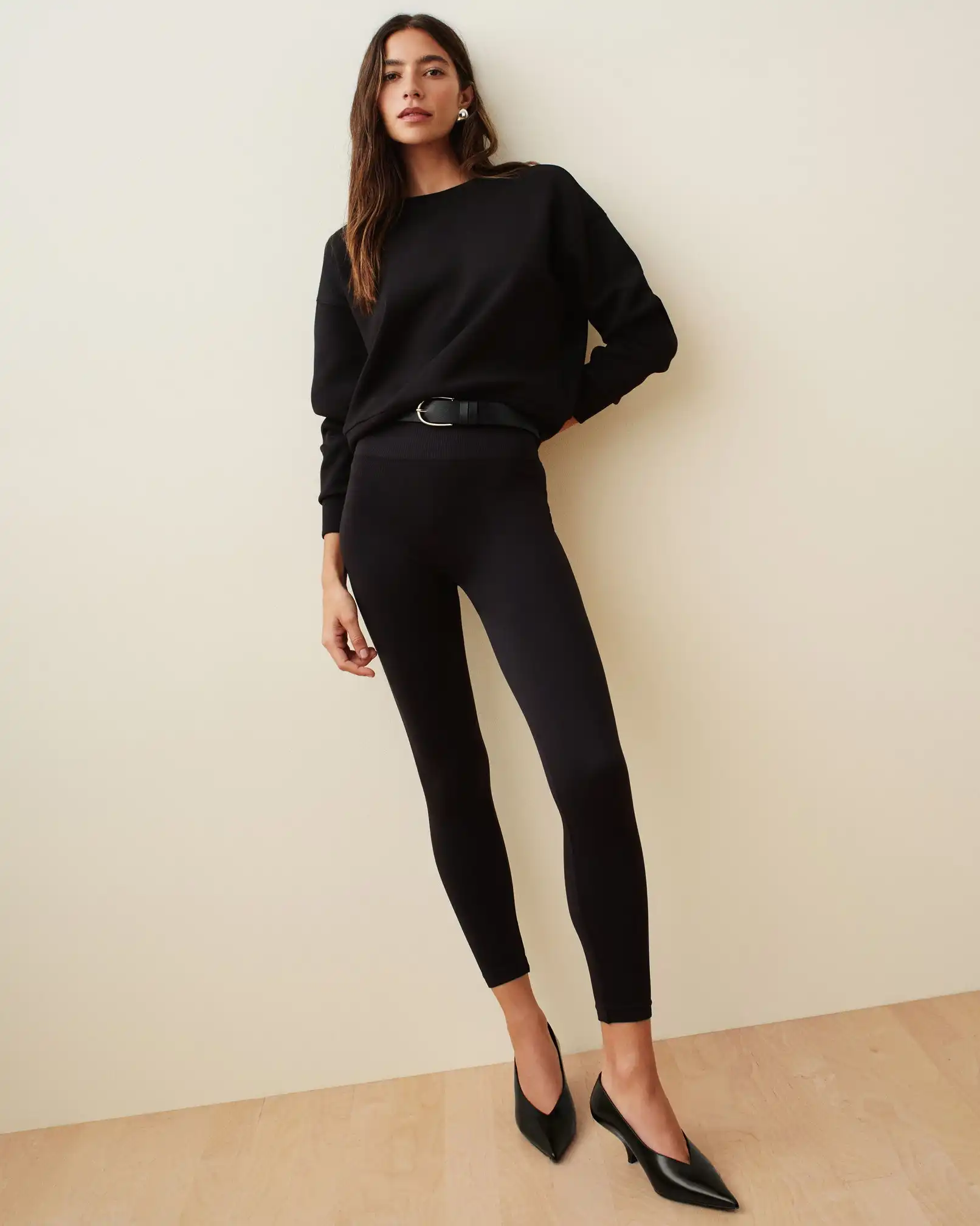 SPANXshape®  Ribbed Knit Legging | Classic Black