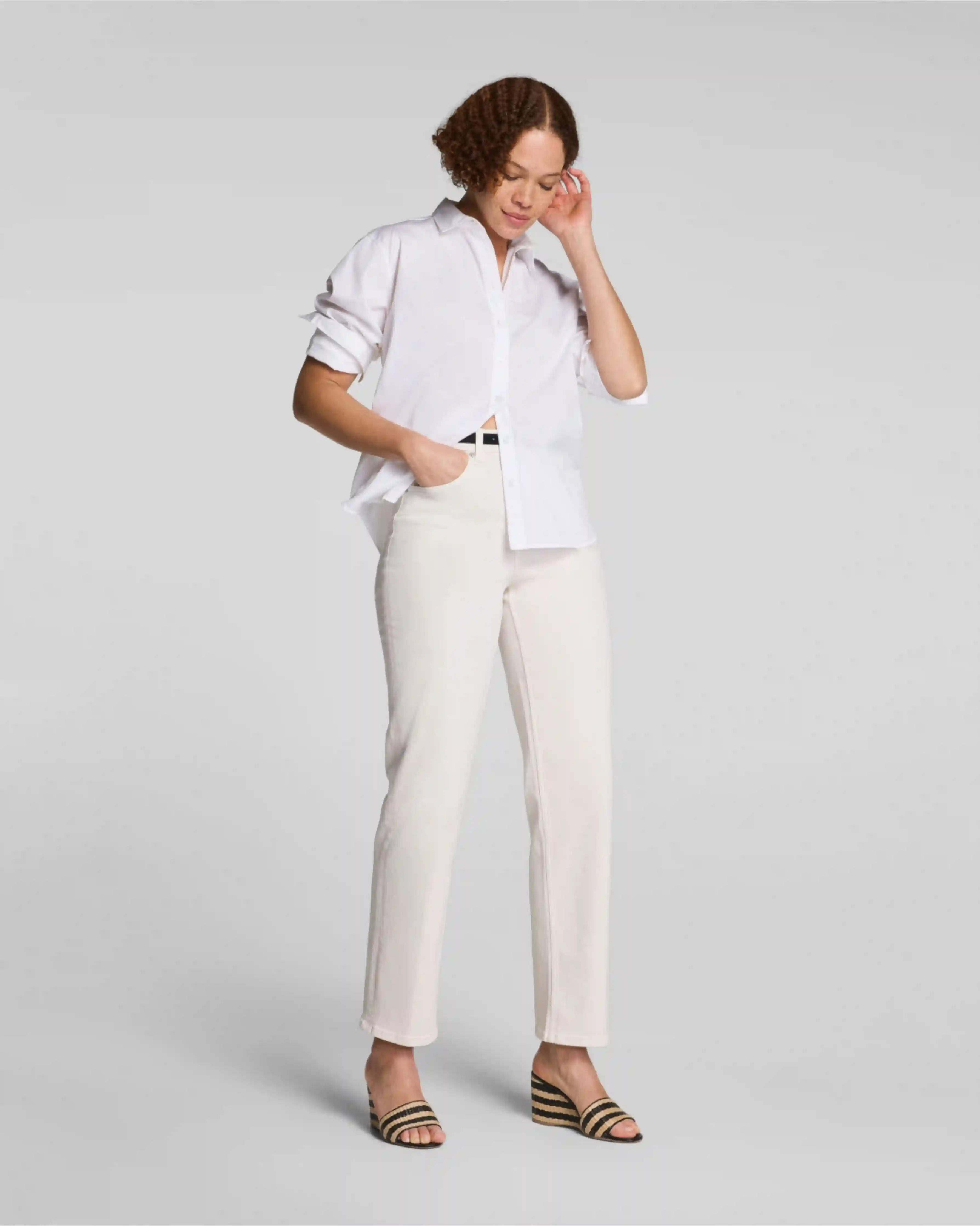 SPANXshape®  Authentic 360 90s Straight Leg Jeans | Alabaster