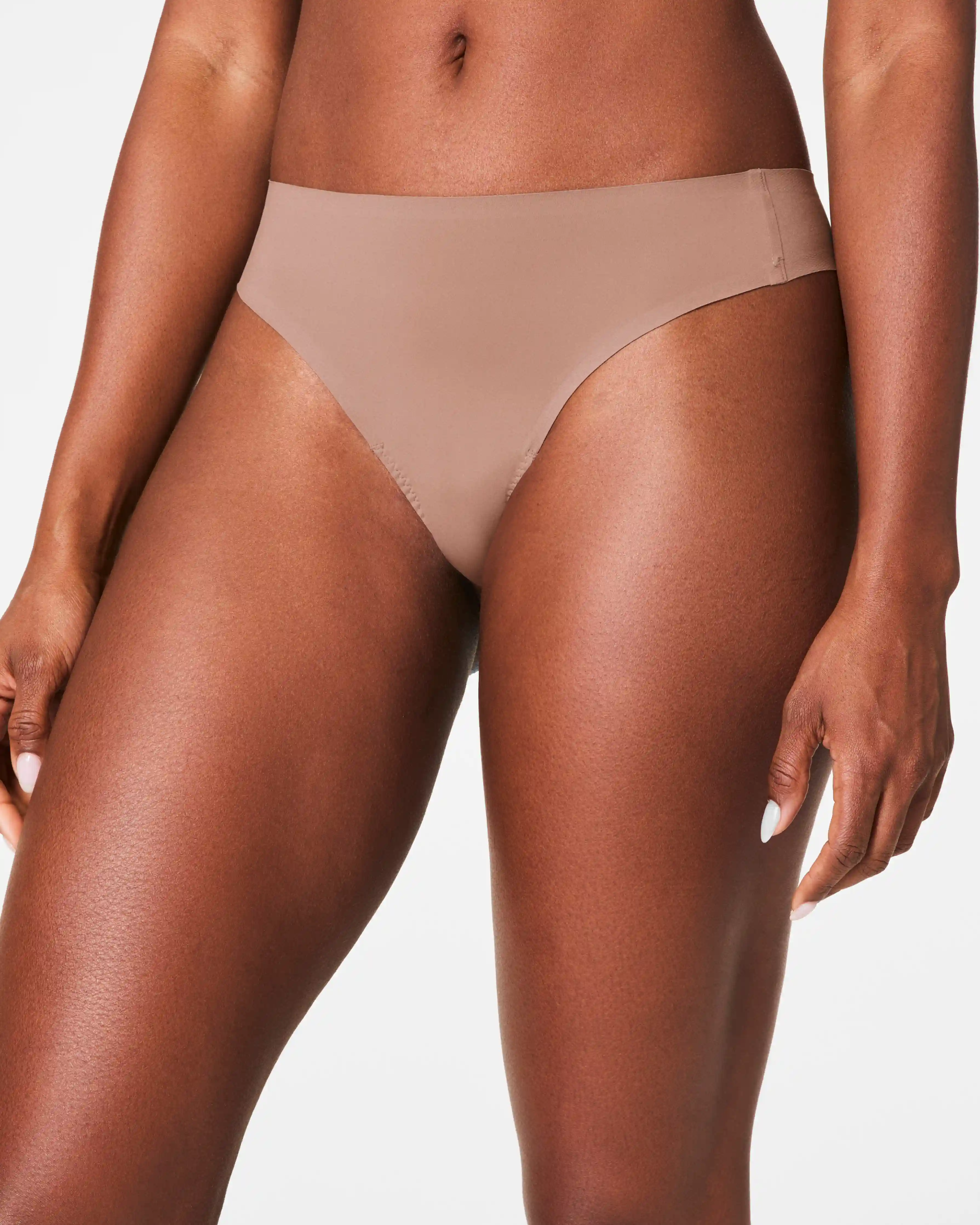 Alternative view of SPANXsmooth®  Fit-To-You Thong 3-Pack Box | Cafe Au Lait/Iconic Leopard/Very Black