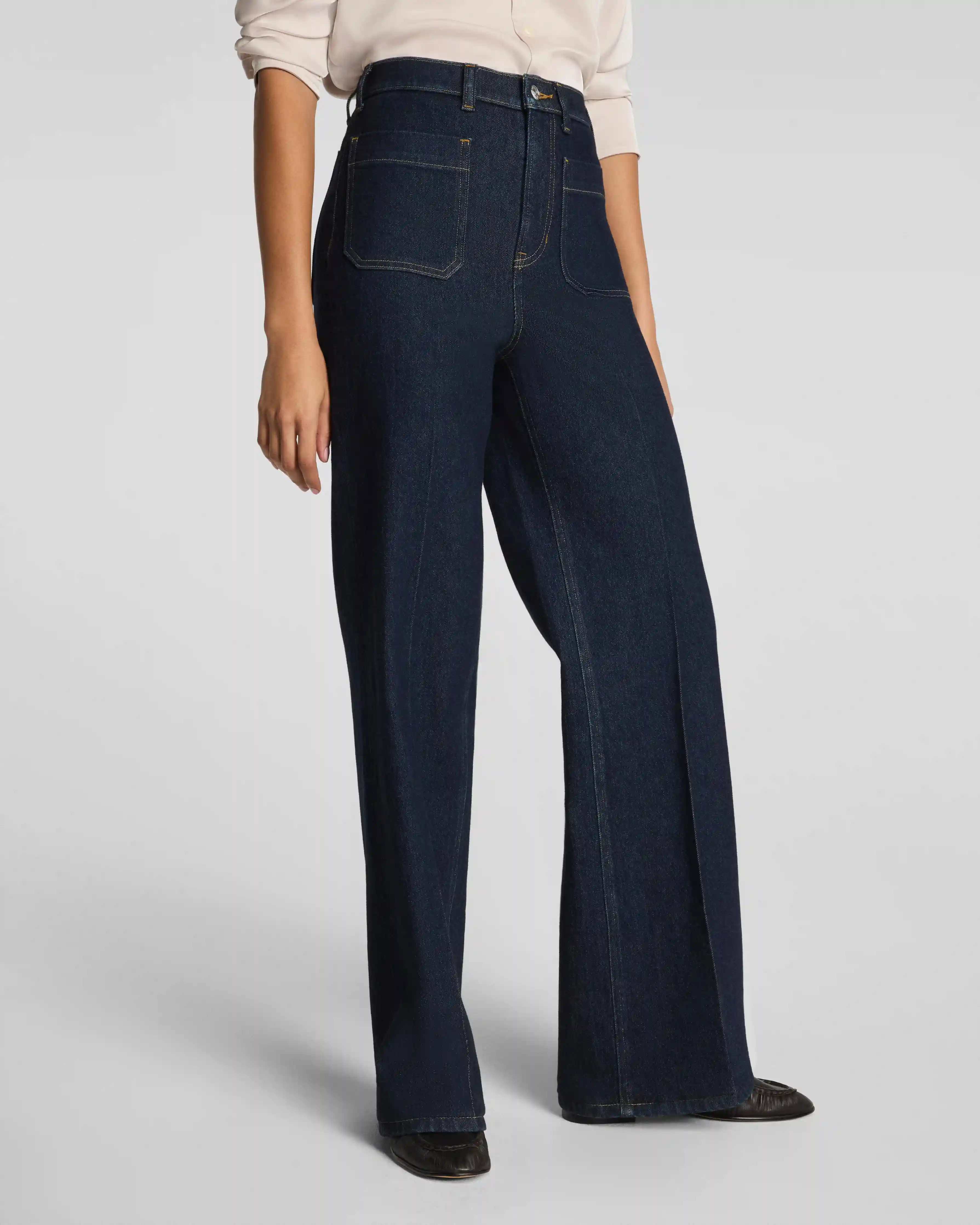 Alternative view of SPANXshape®  Authentic 360 Easy Flare Jeans with Patch Pockets | Marina