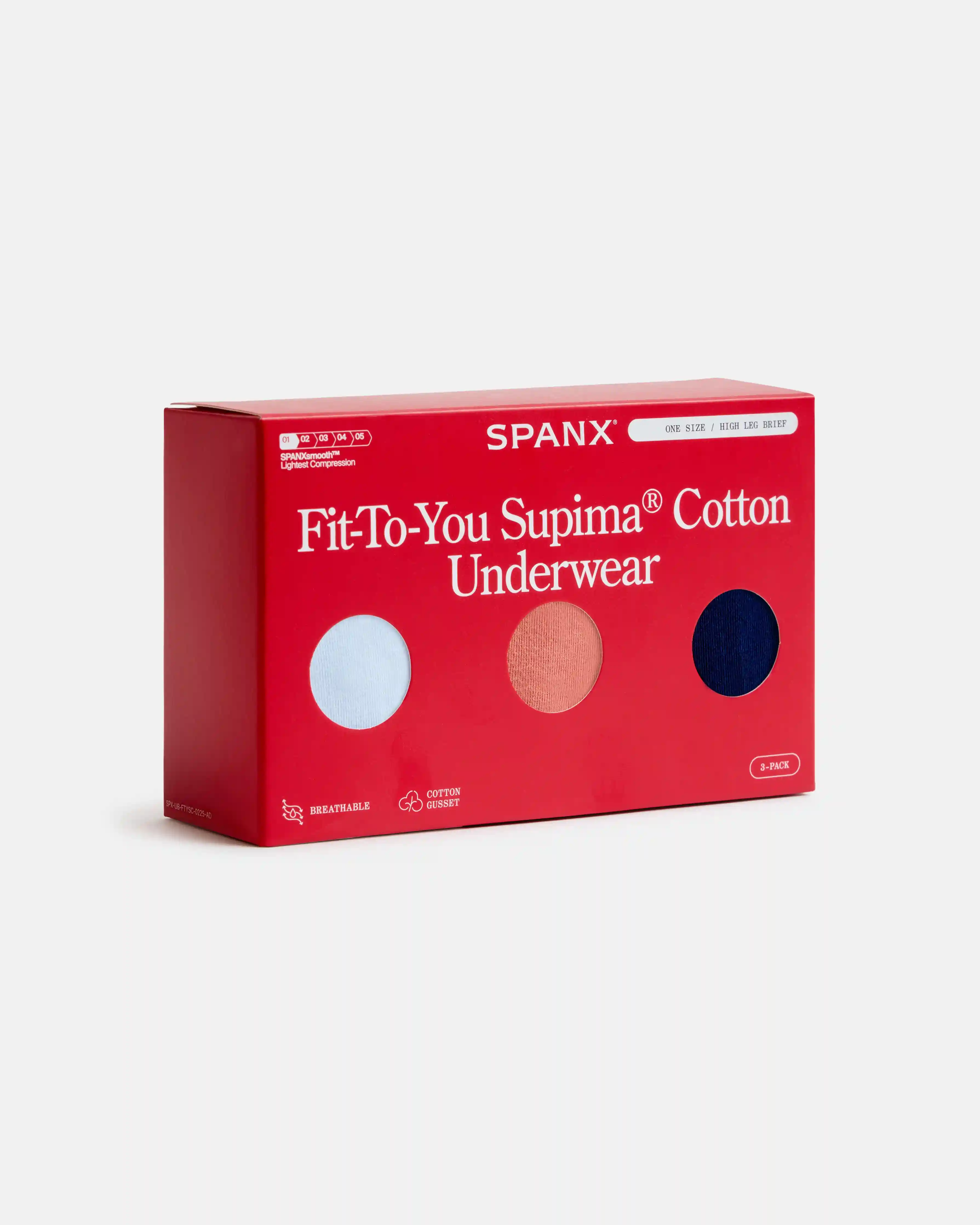 Alternative view of SPANXsmooth®  Fit-To-You Supima® Cotton Brief 3-Pack | Summit/Clay/Timeless Navy