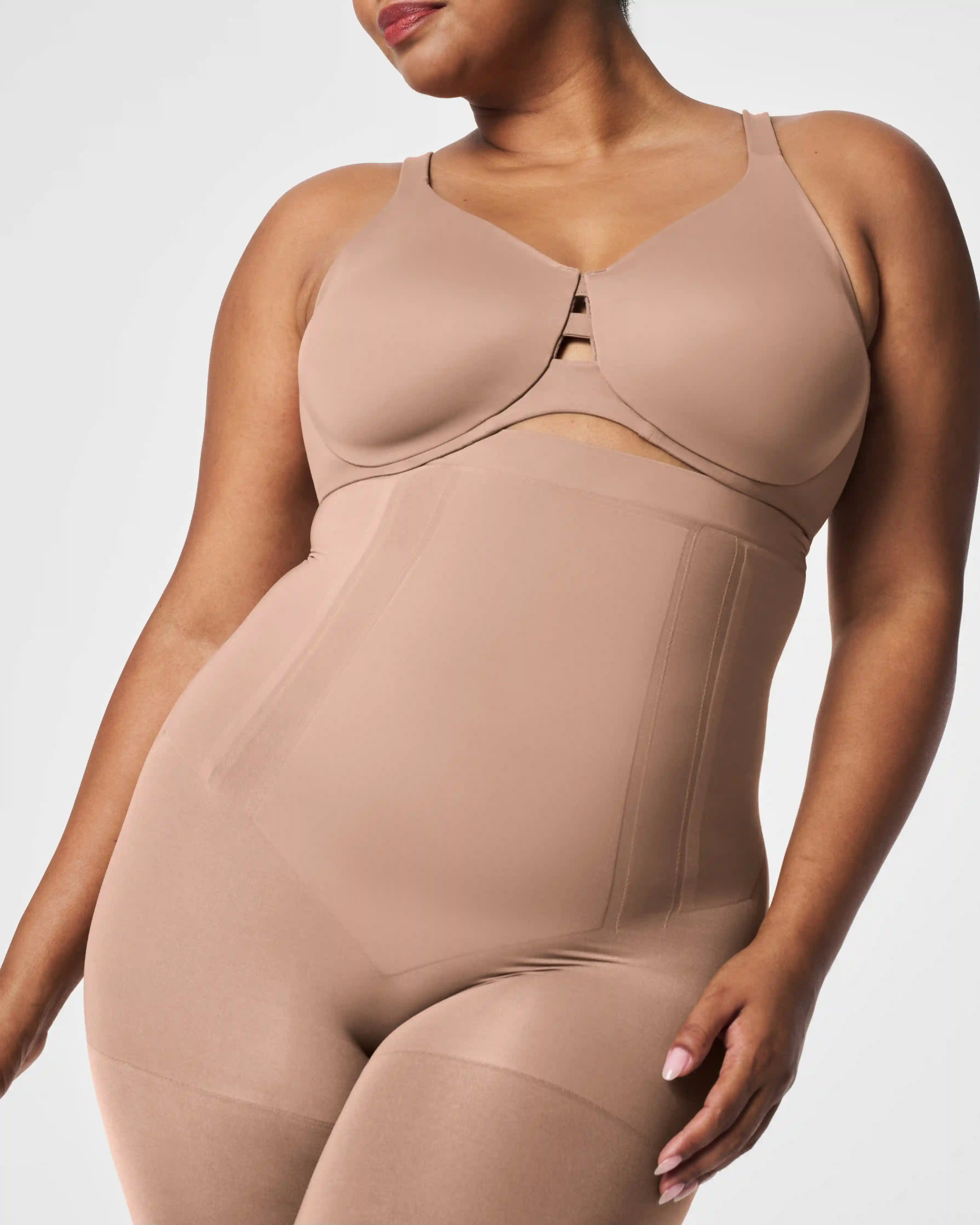 Alternative view of SPANXsculpt®  OnCore High-Waisted Mid-Thigh Short | Cafe Au Lait