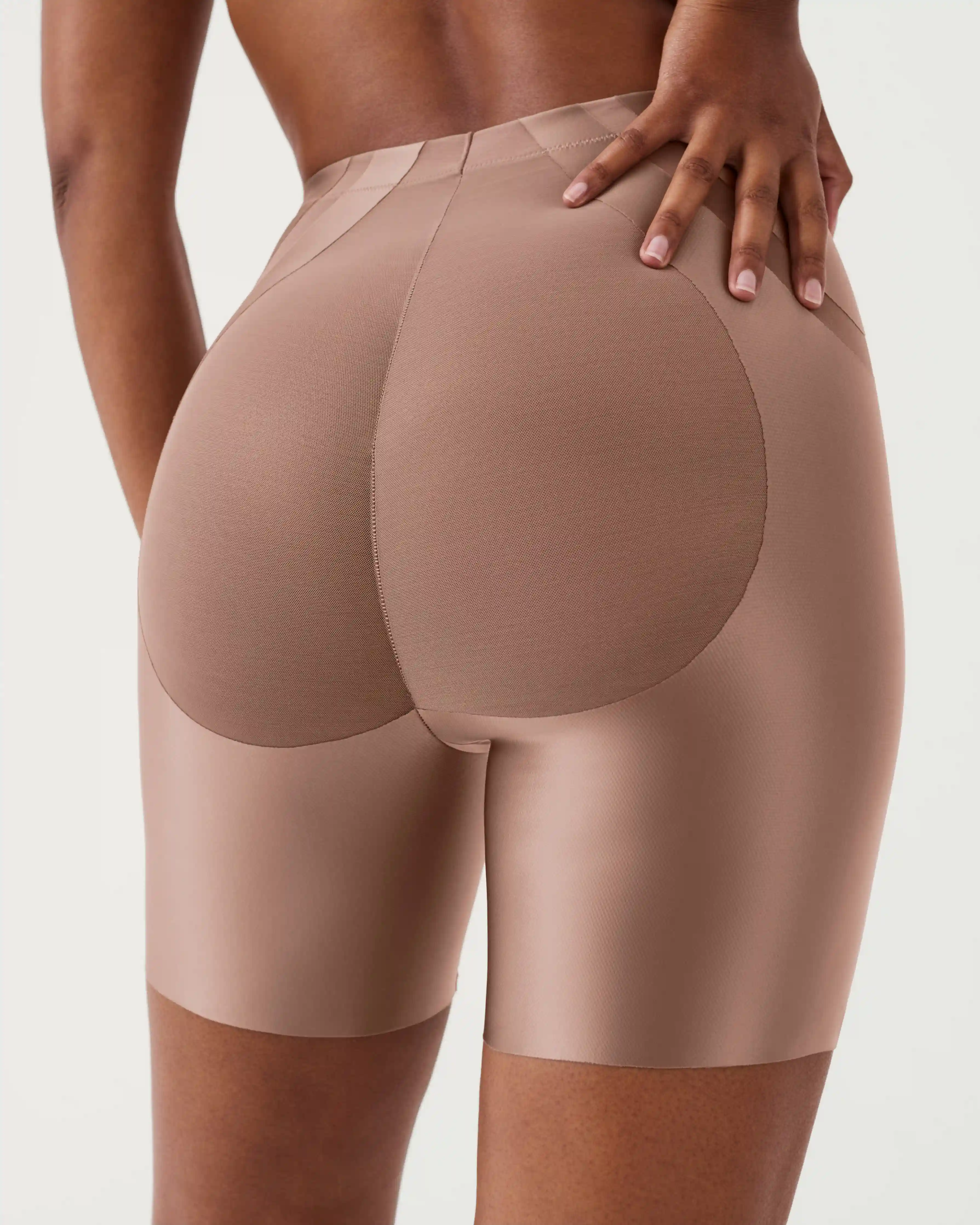Alternative view of SPANXshape®  Satin-X™ Booty-Lifting Mid-Thigh Short | Cafe Au Lait
