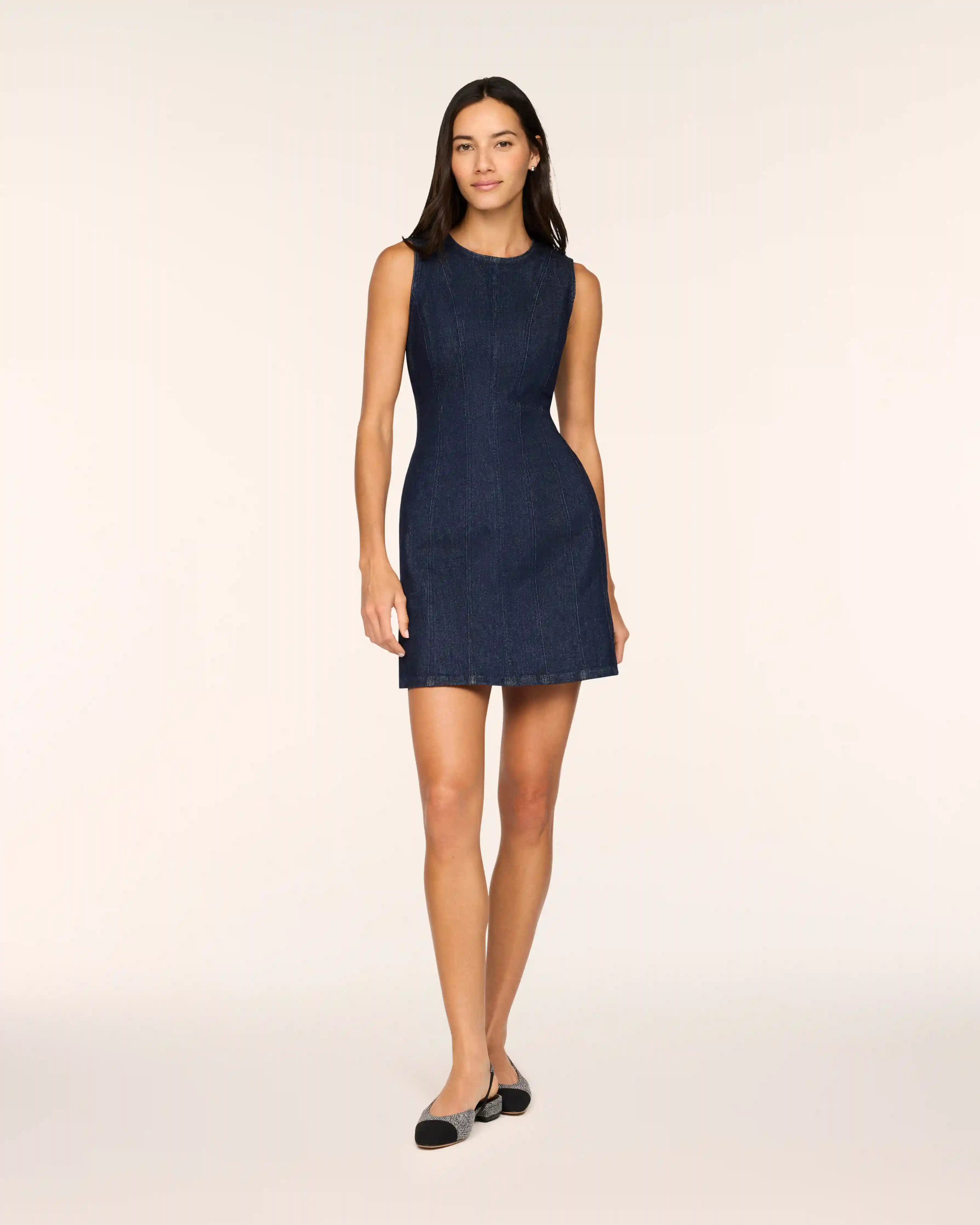 SPANX® Denim Seamed Mini Dress | Raw Indigo