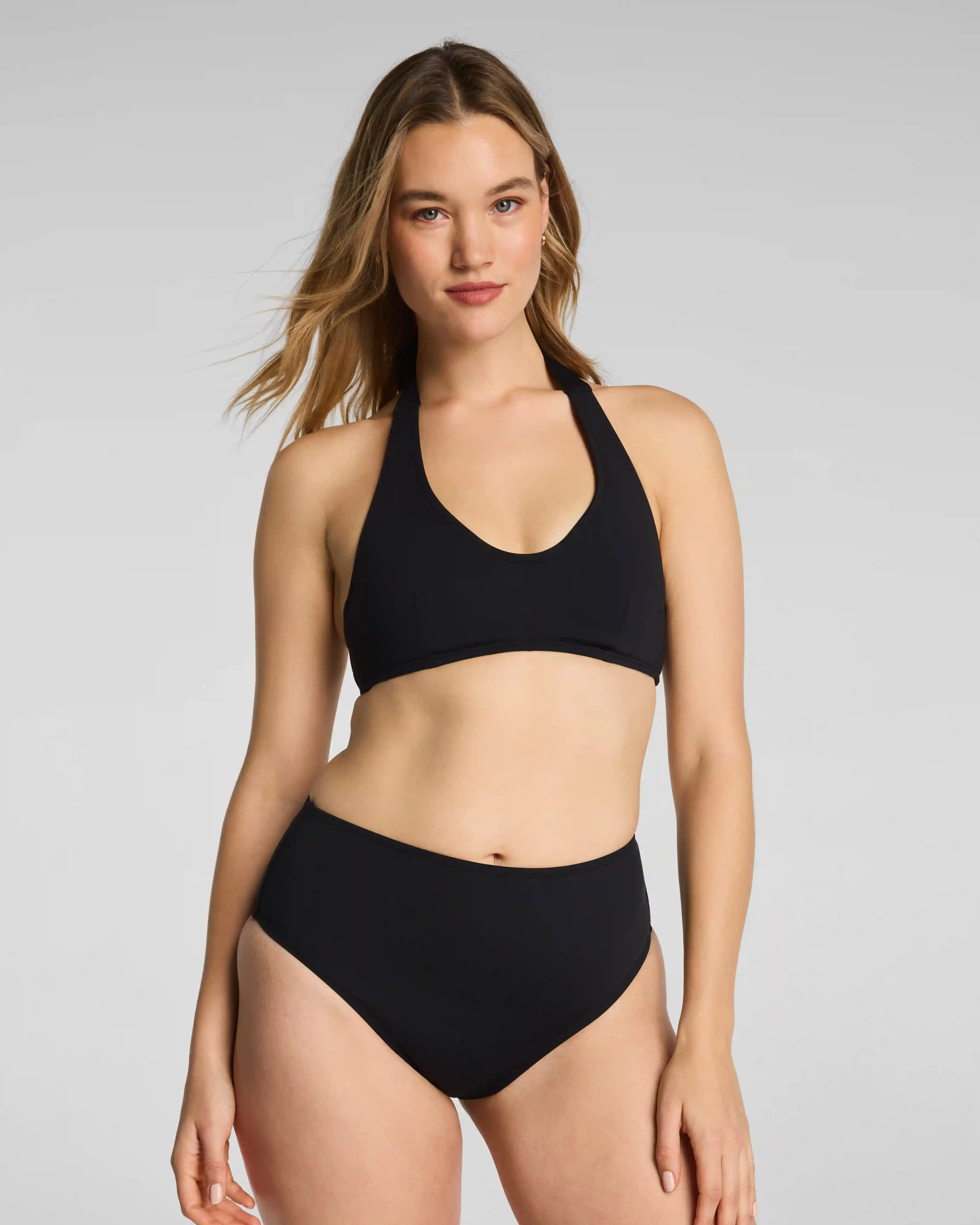 Alternative view of SPANXshape® Swim Halter Bikini Top | Very Black
