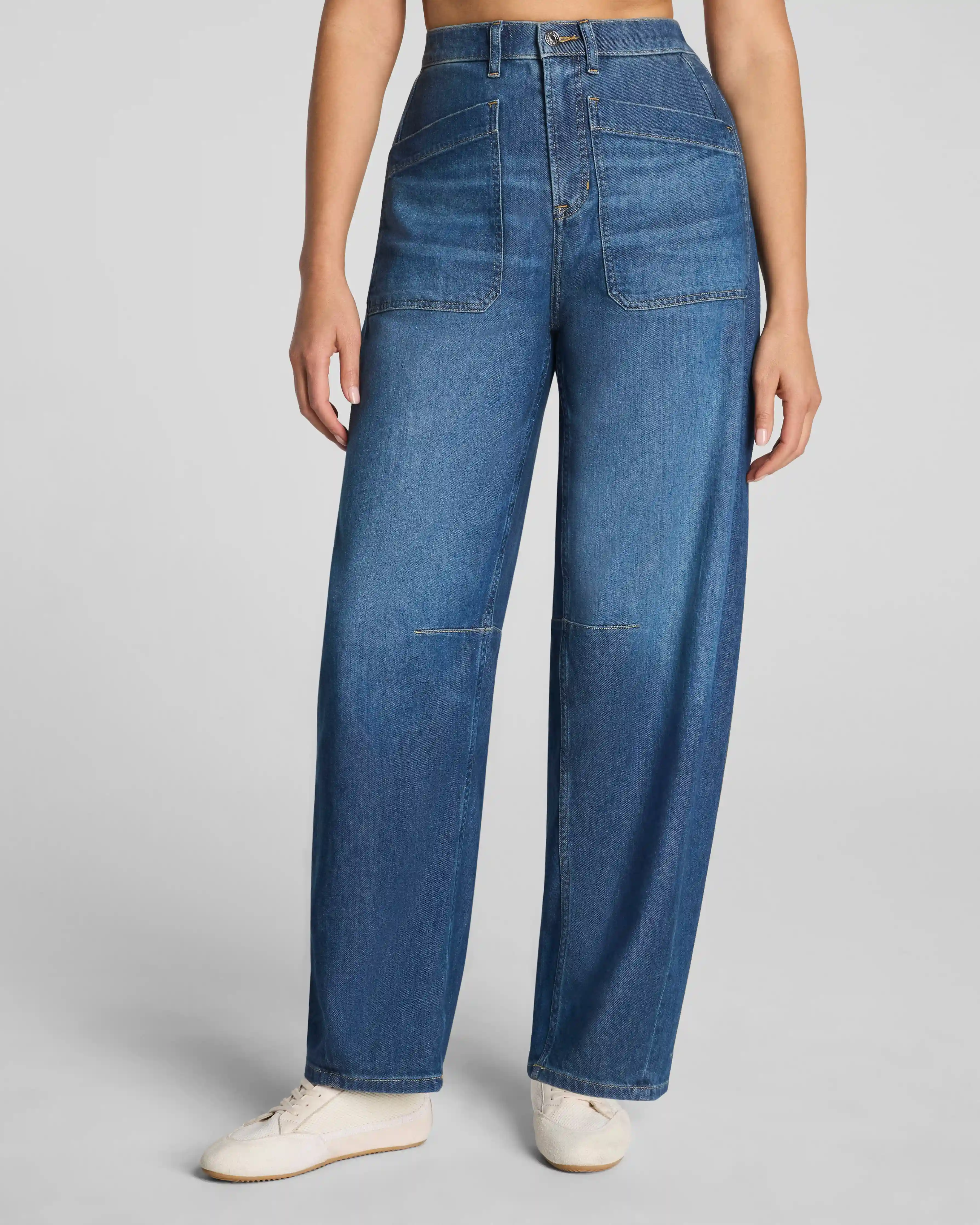 Alternative view of SPANXsupersmooth®  Authentic 360 Lightweight Utility Barrel Leg Jeans | Oceanic