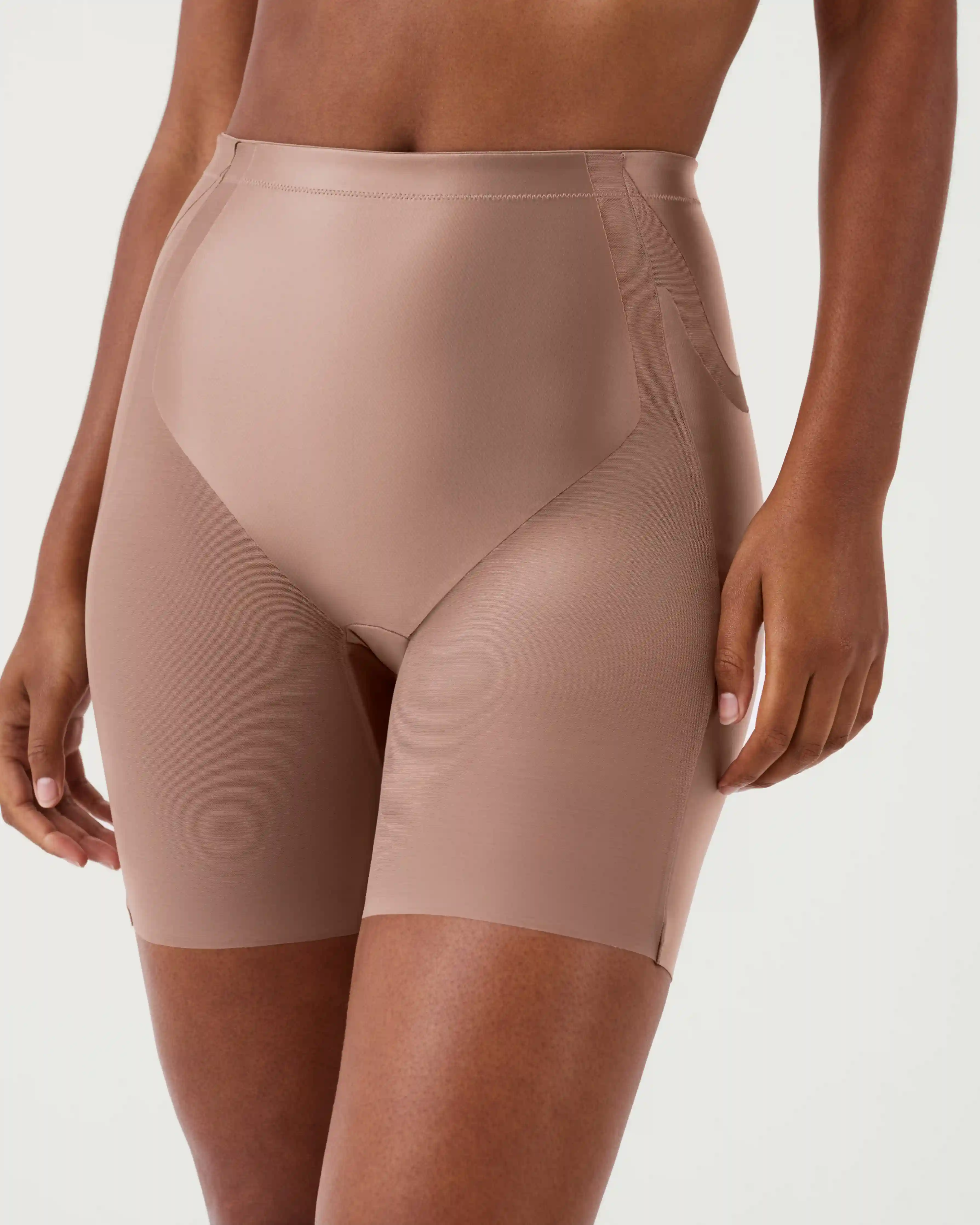 SPANXshape®  Satin-X™ Booty-Lifting Mid-Thigh Short | Cafe Au Lait
