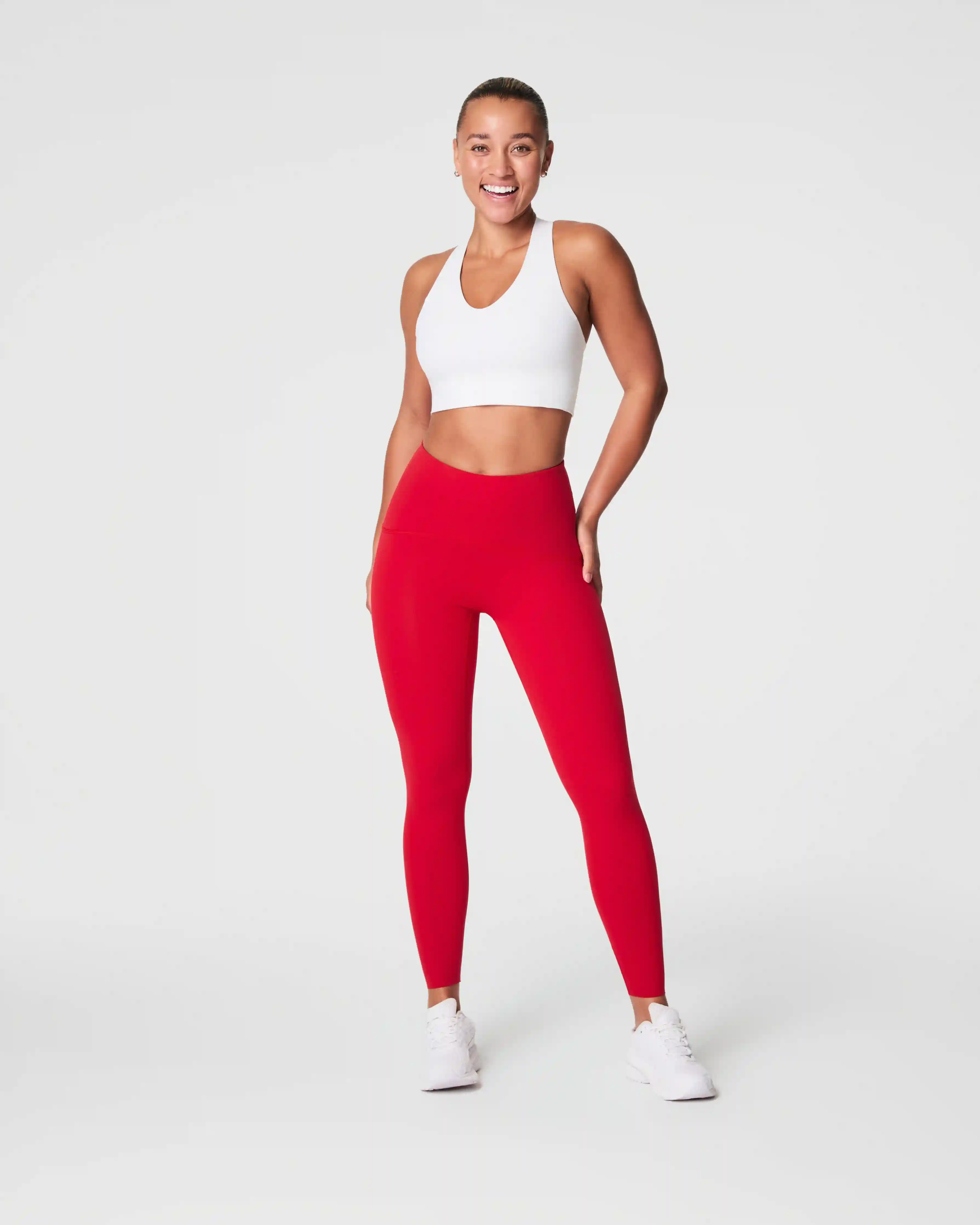 Alternative view of SPANXshape®  Booty Boost® Full-Length Leggings | SPANX® Red