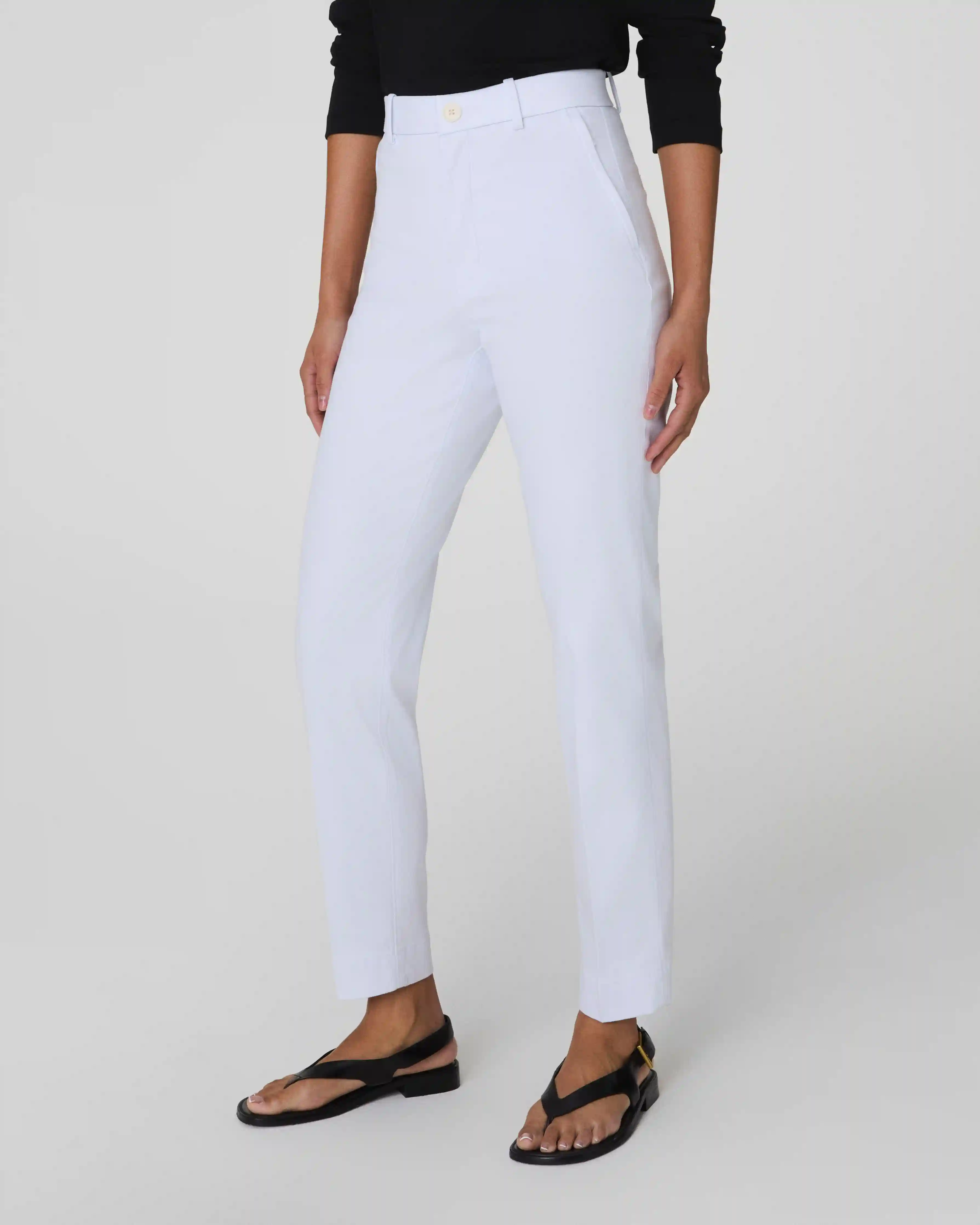 Alternative view of SPANXsupersmooth®  Stretch Twill Slim Straight Pant | Classic White