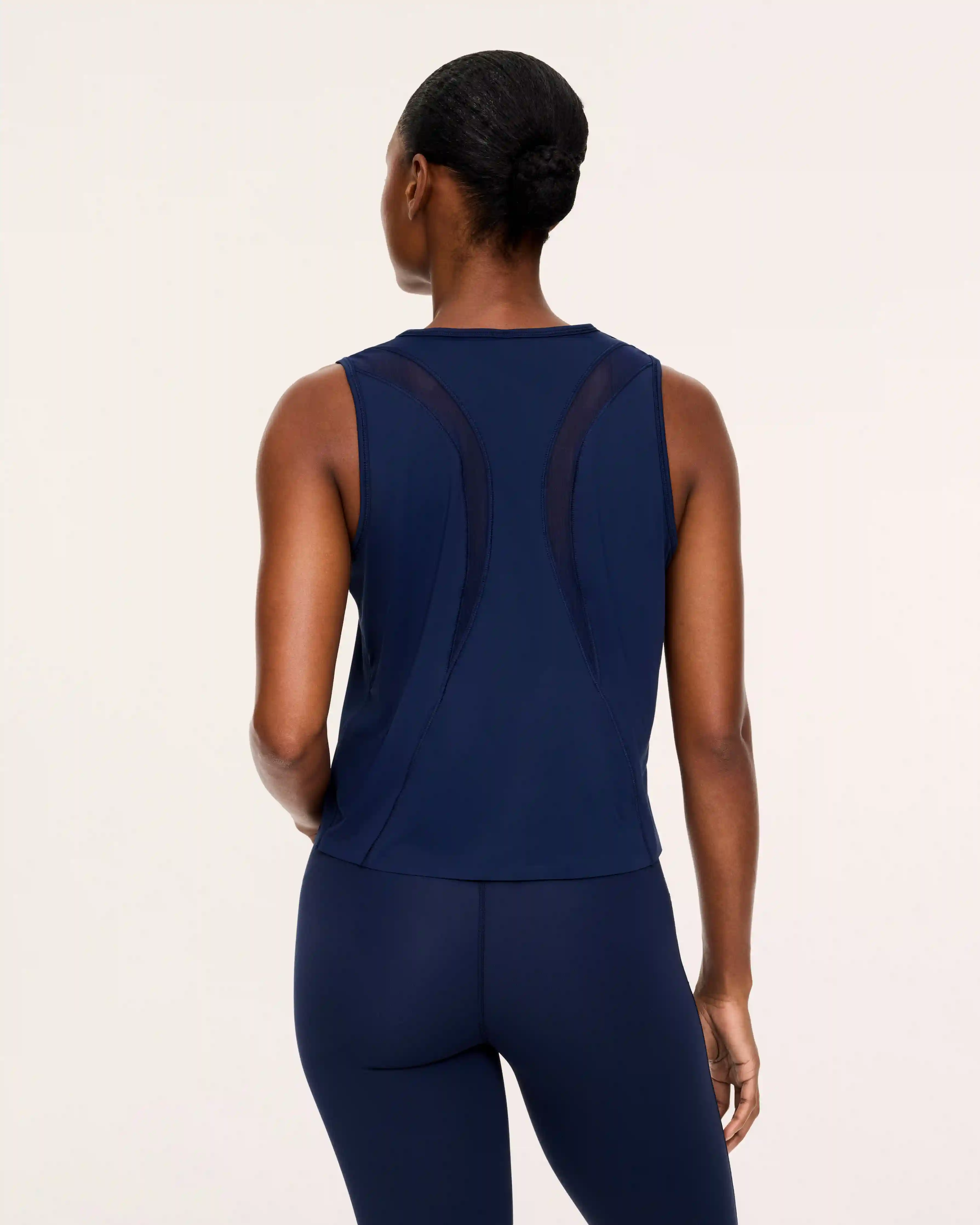 Alternative view of SPANX® BodyLine Sheerious Crewneck Tank | Timeless Navy