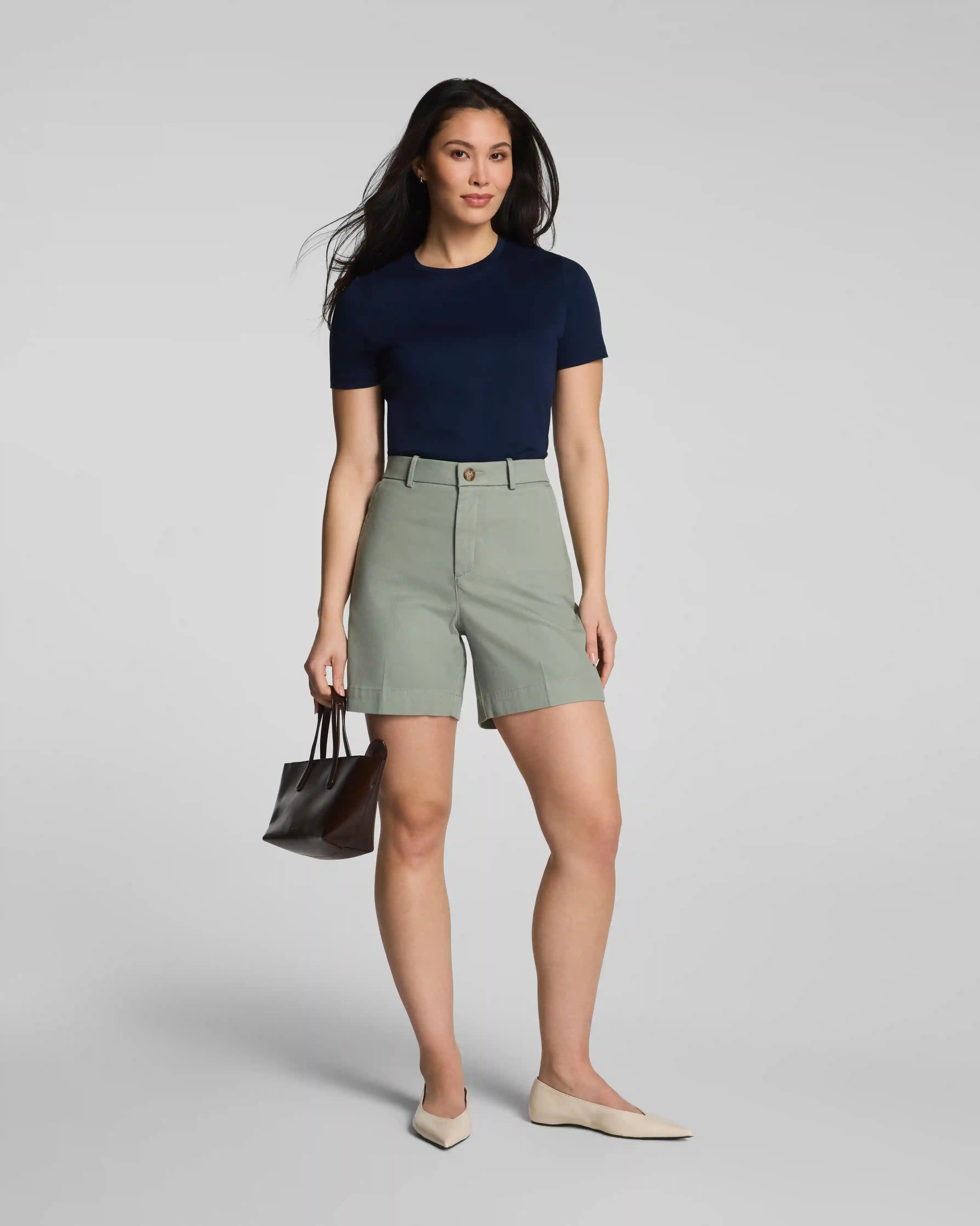 SPANXsupersmooth®  Stretch Twill Short, 7" | Sage Brush