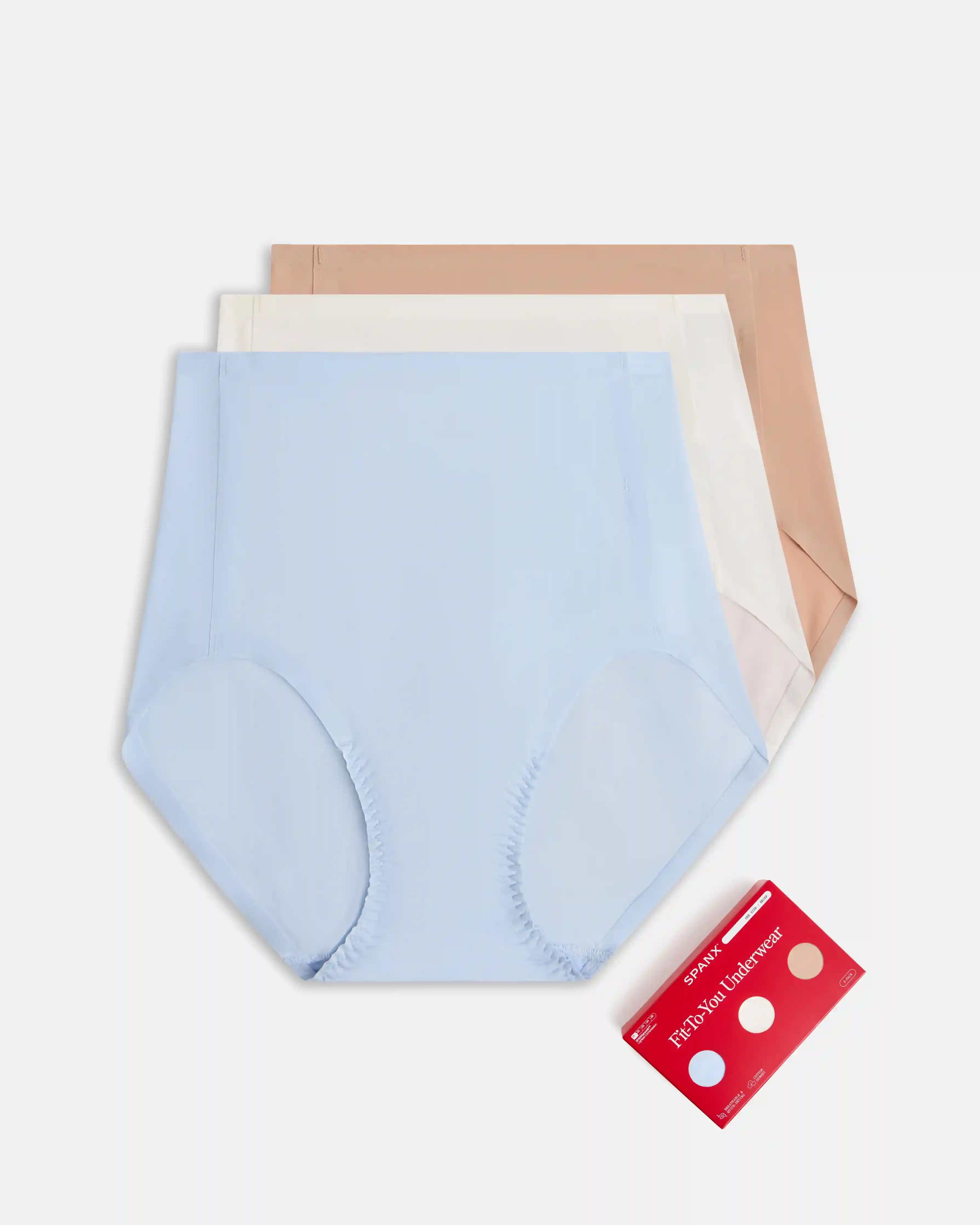 SPANXsmooth®  Fit-To-You Brief 3-Pack Box | Summit/Powder/Frappe