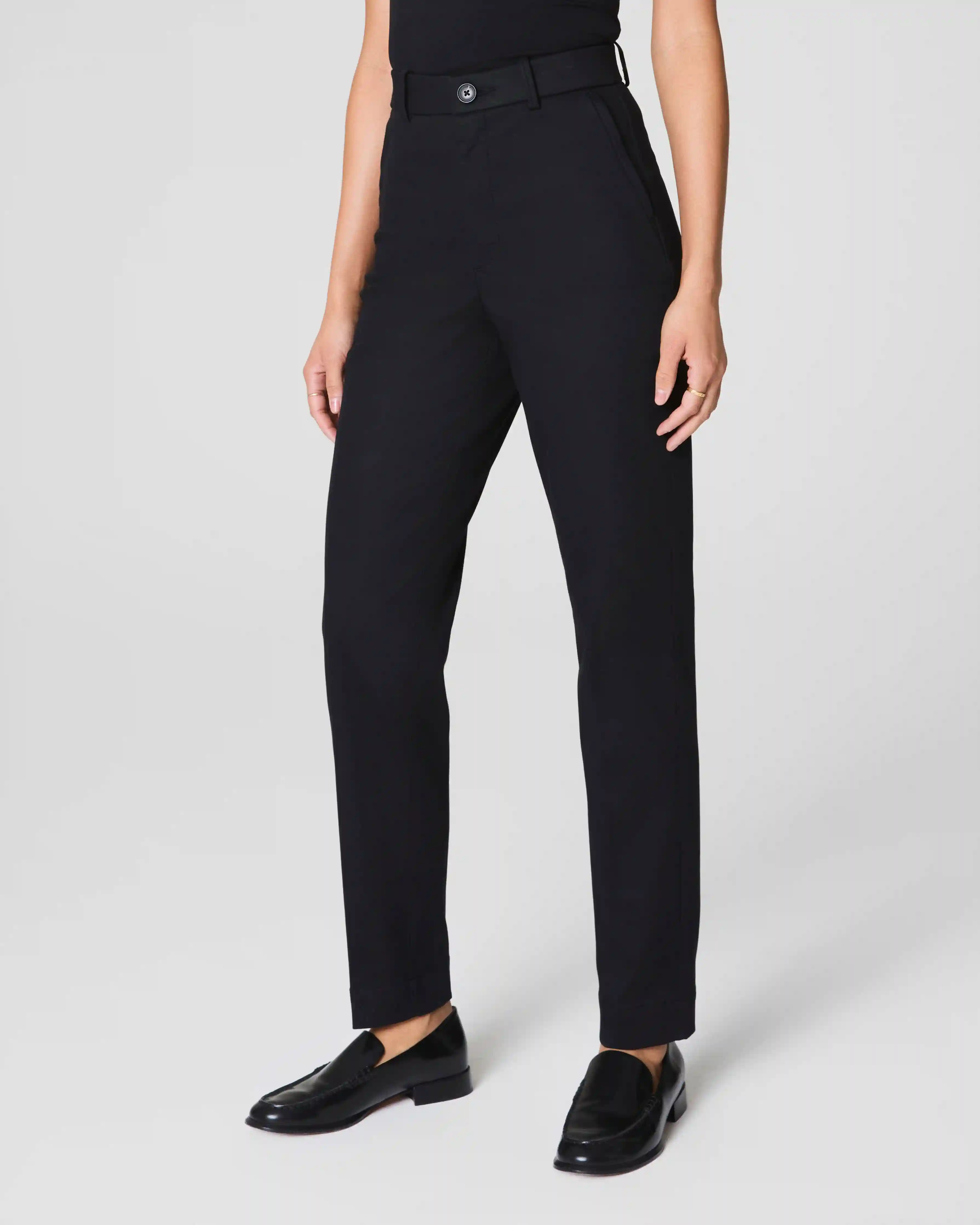 Alternative view of SPANXsupersmooth®  Stretch Twill Slim Straight Pant | Classic Black