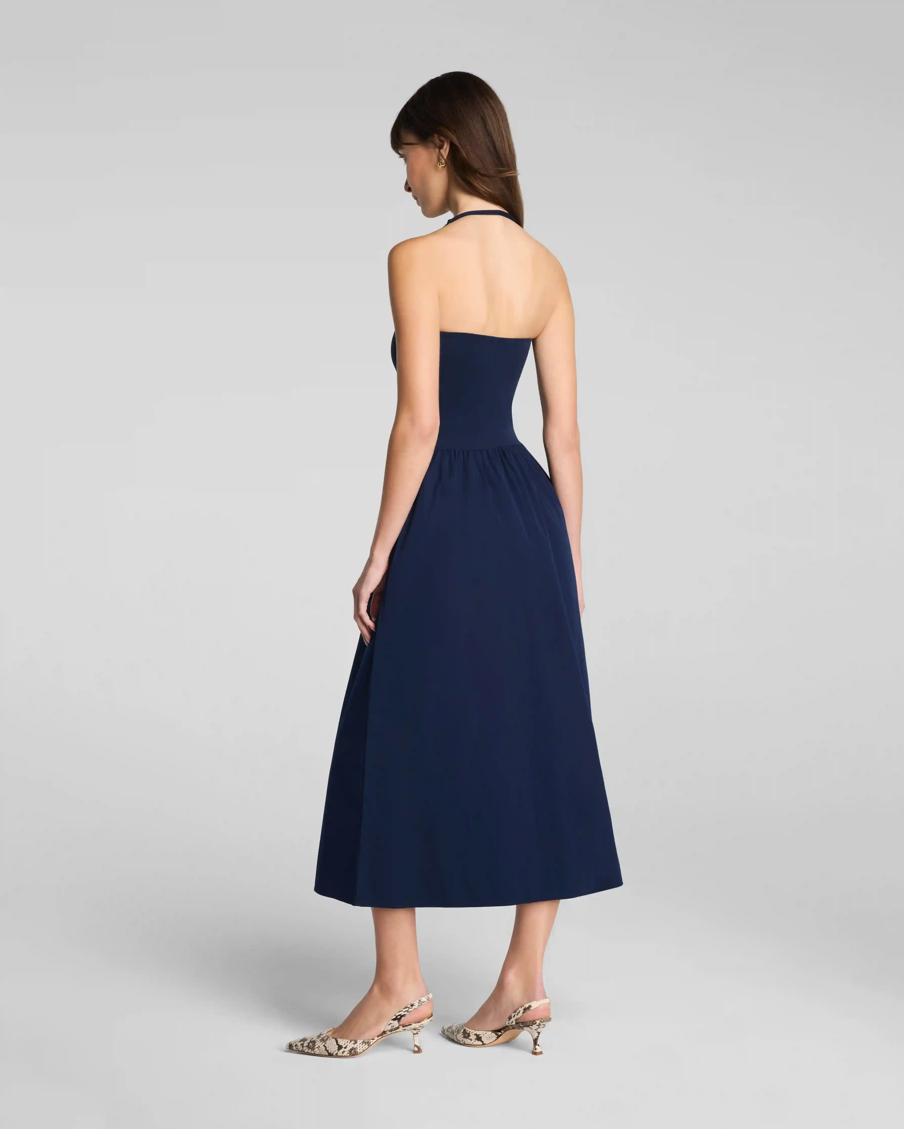 Alternative view of SPANXsmooth®  Jersey Strapless Midi Dress | Timeless Navy