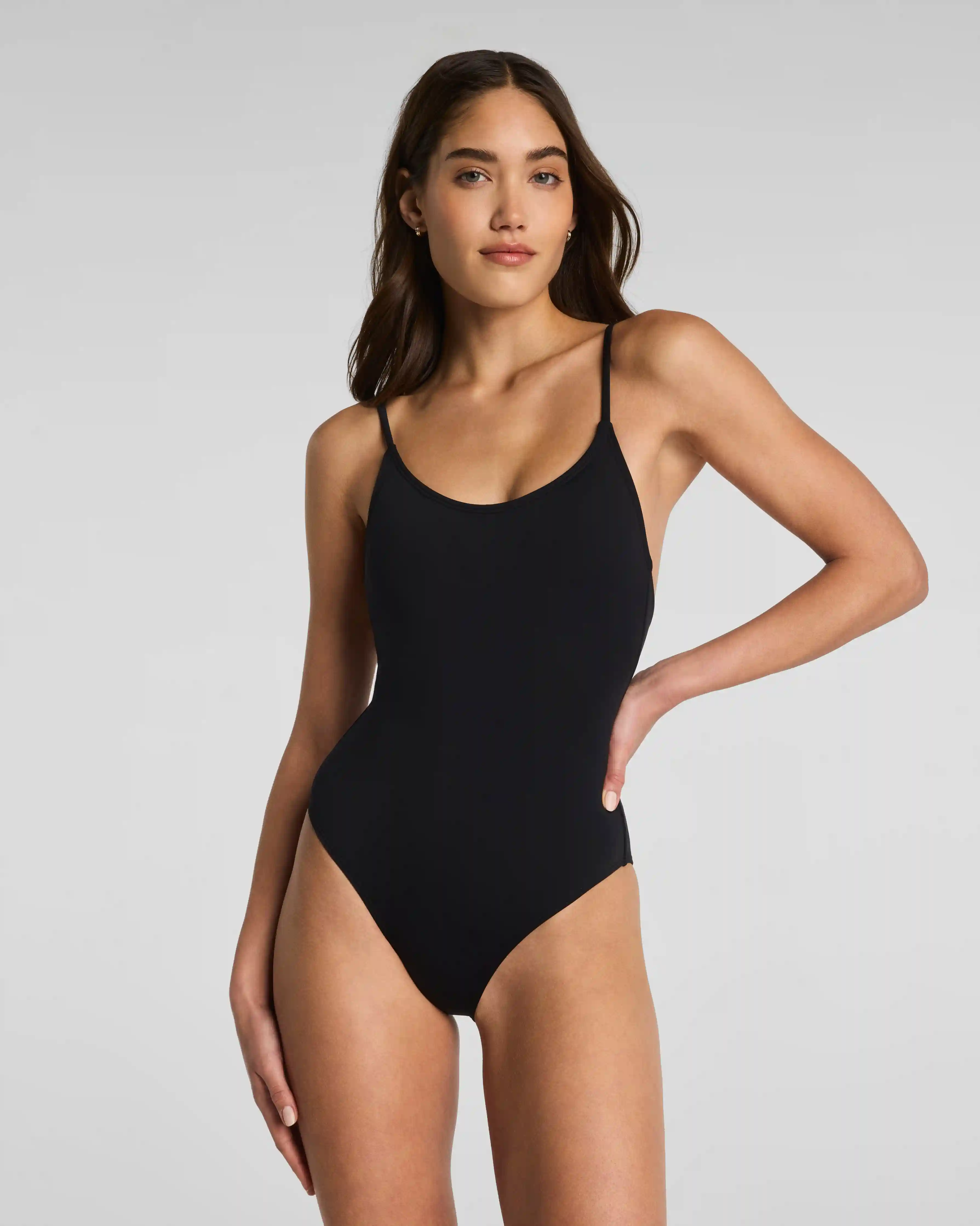 SPANXsmooth®  Swim Scoop Neck One Piece | Very Black