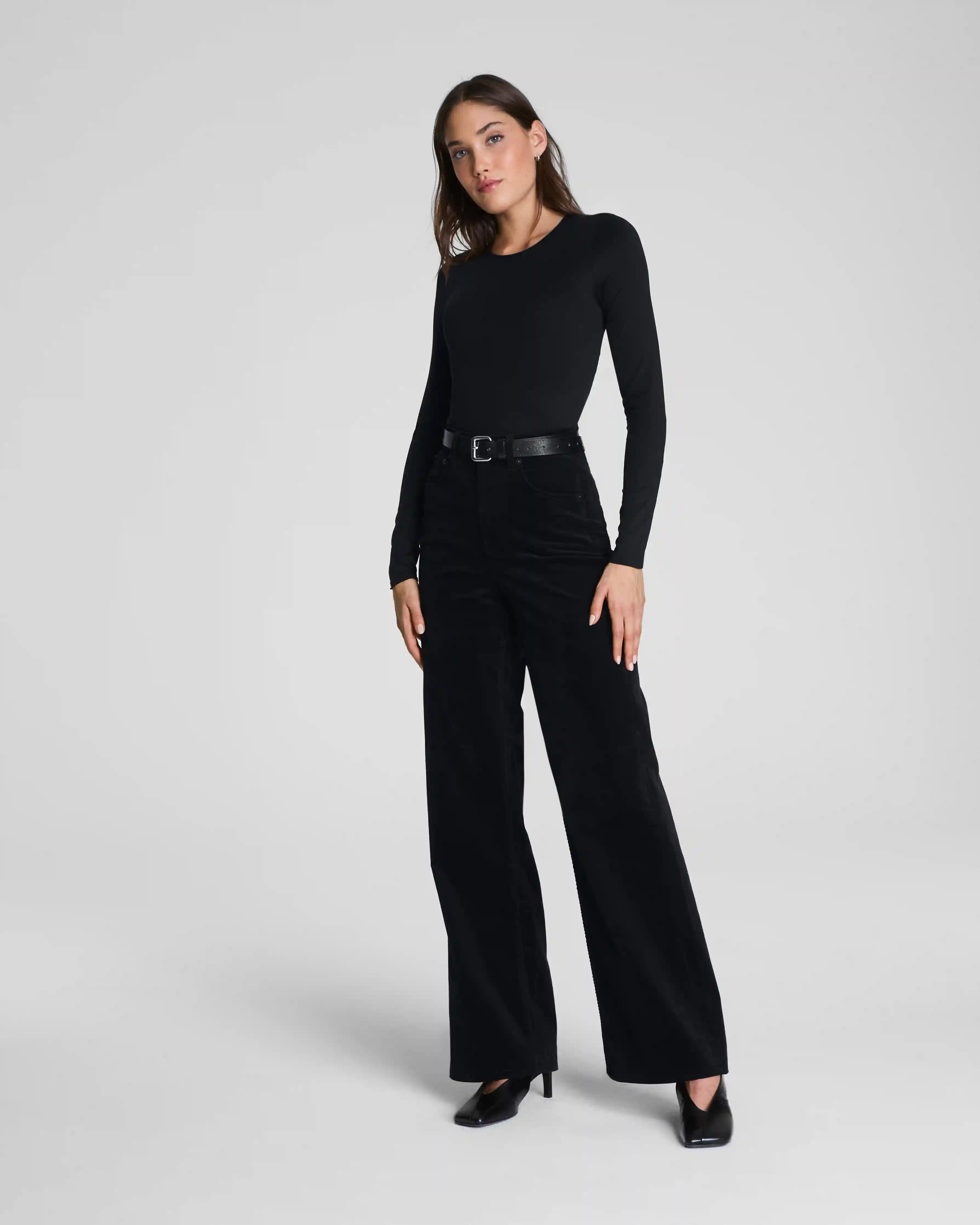 SPANXshape®  Authentic 360 Corduroy Wide Leg | Classic Black