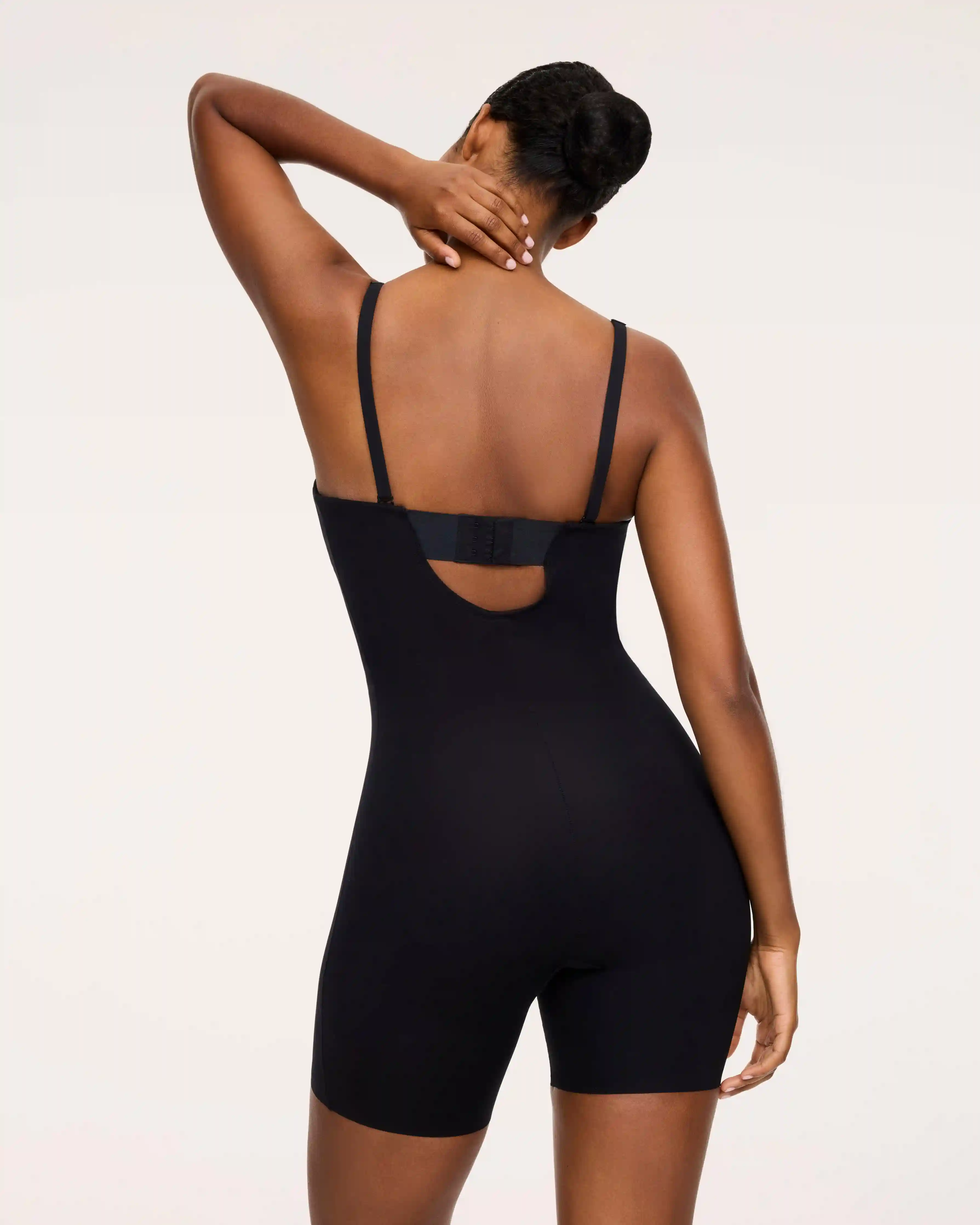 Alternative view of SPANXshape® Suit Your Fancy Strapless Mid-Thigh Bodysuit | Very Black