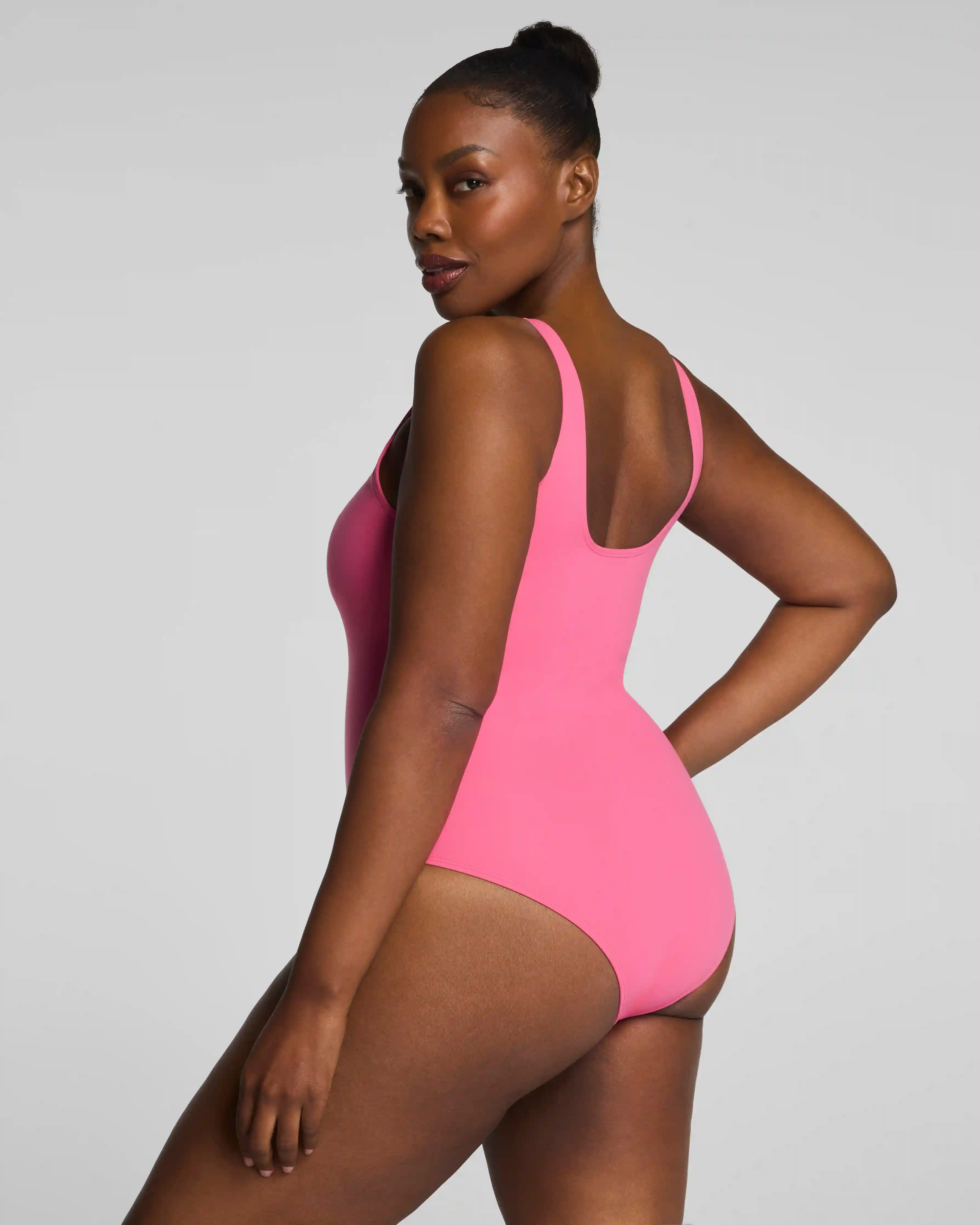 Alternative view of SPANXsculpt® Swim Square Neck One Piece | Hibiscus