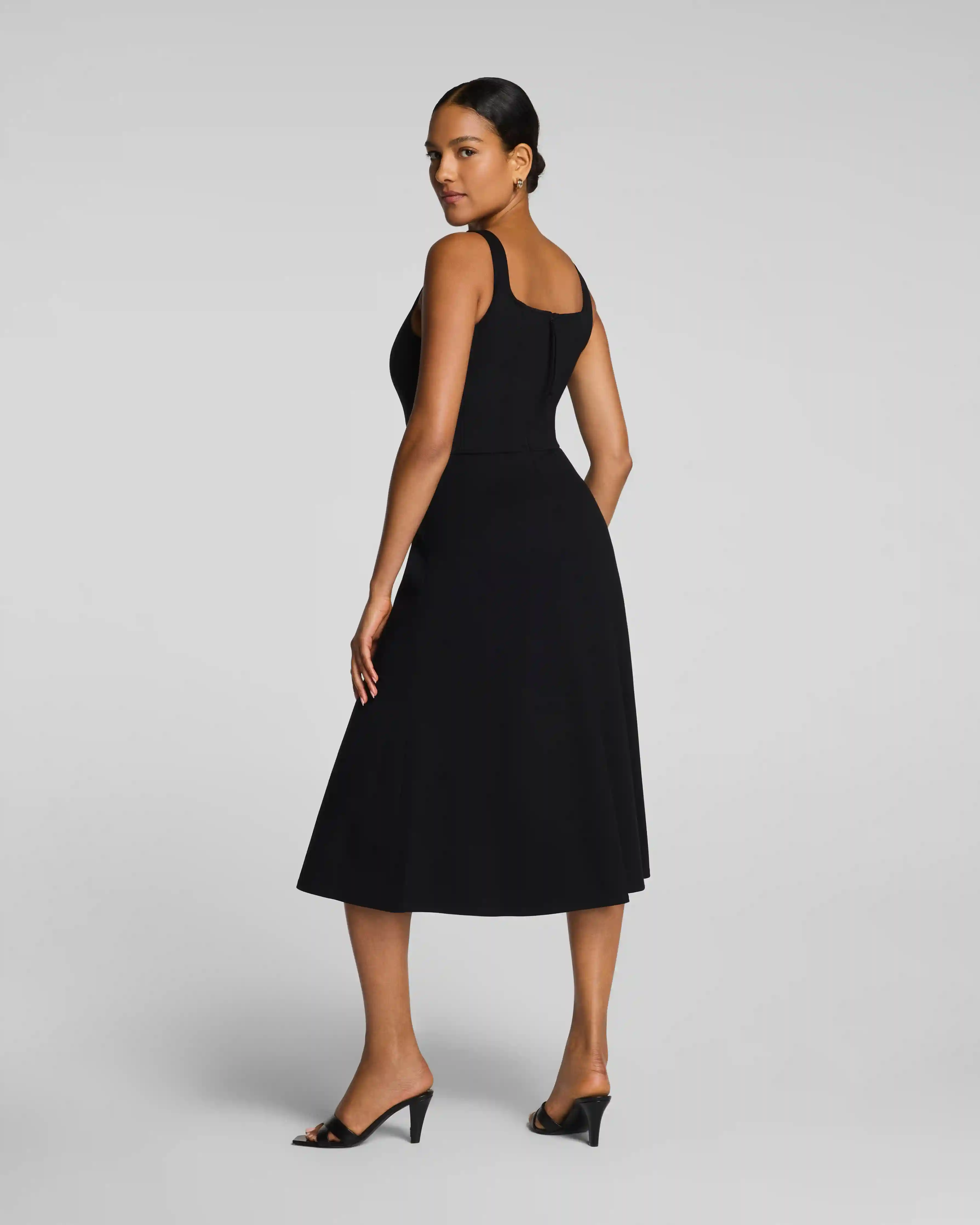 Alternative view of SPANXshape®  Ponte Fit and Flare Midi Dress | Classic Black