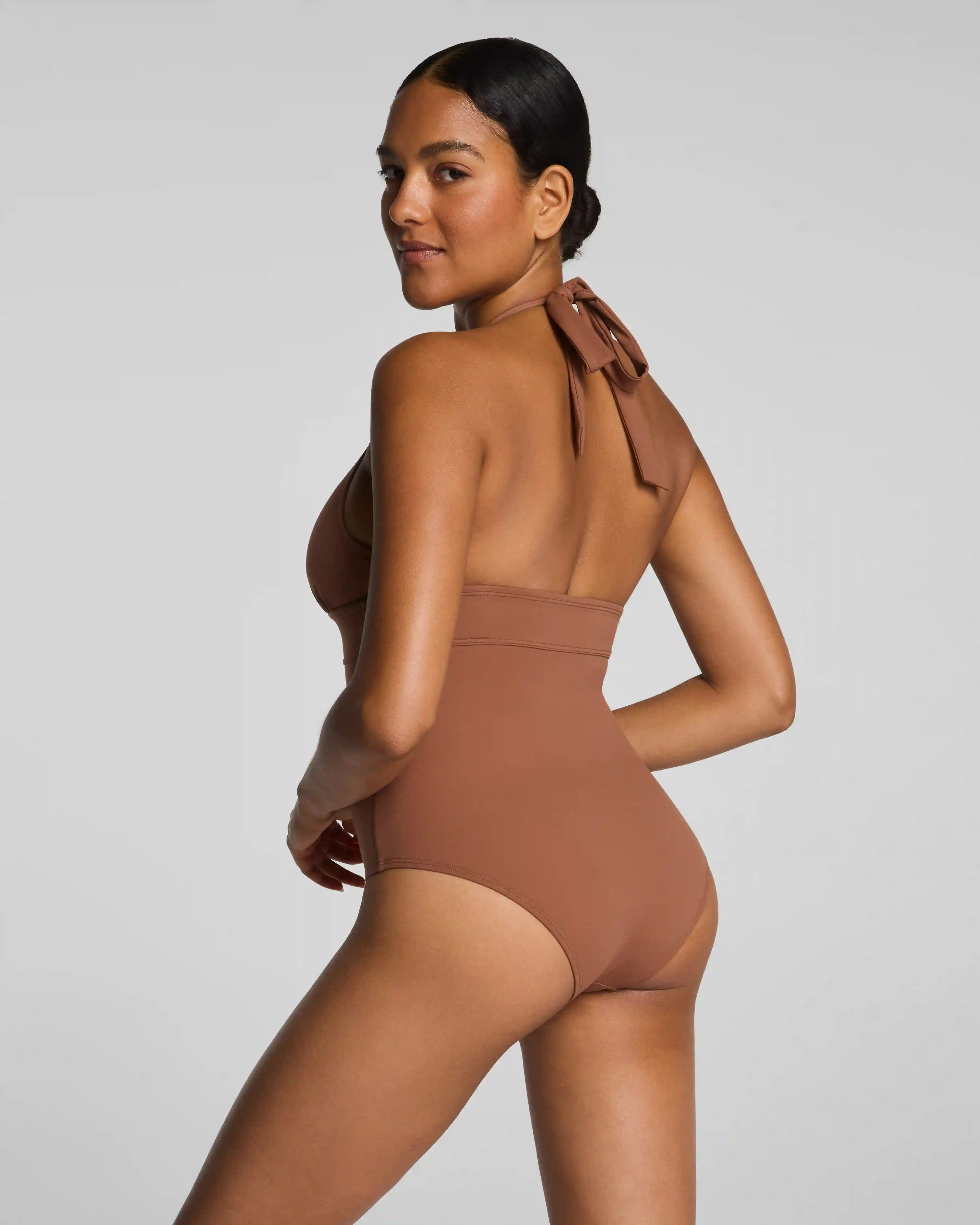 Alternative view of SPANXsculpt® Swim Halter One Piece | Caraway